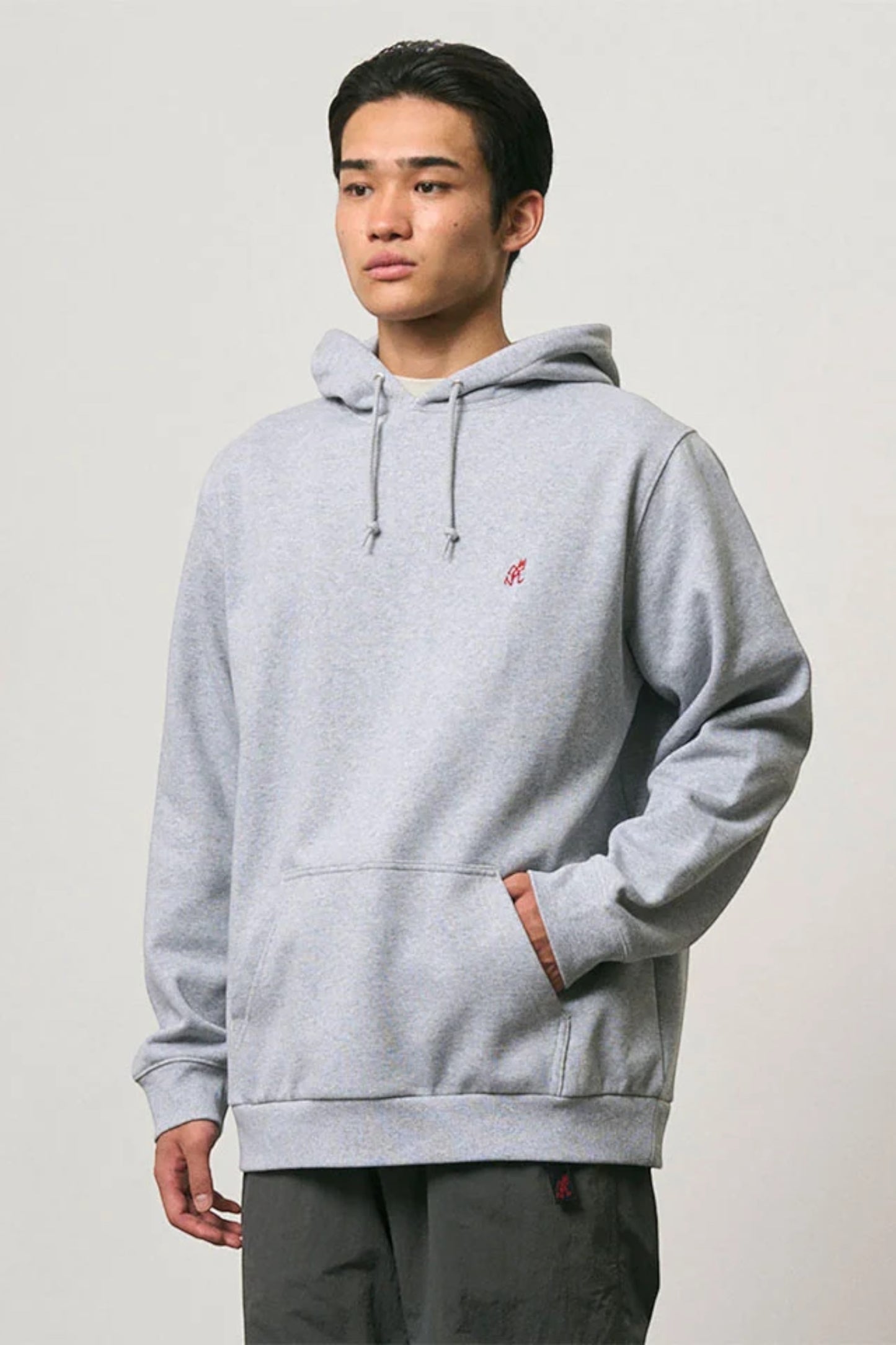 GRAMICCI One Point Hooded Sweatshirt Grey Heather | Sweatshirt Coton Polyester Outdoor | Edgar Bdx
