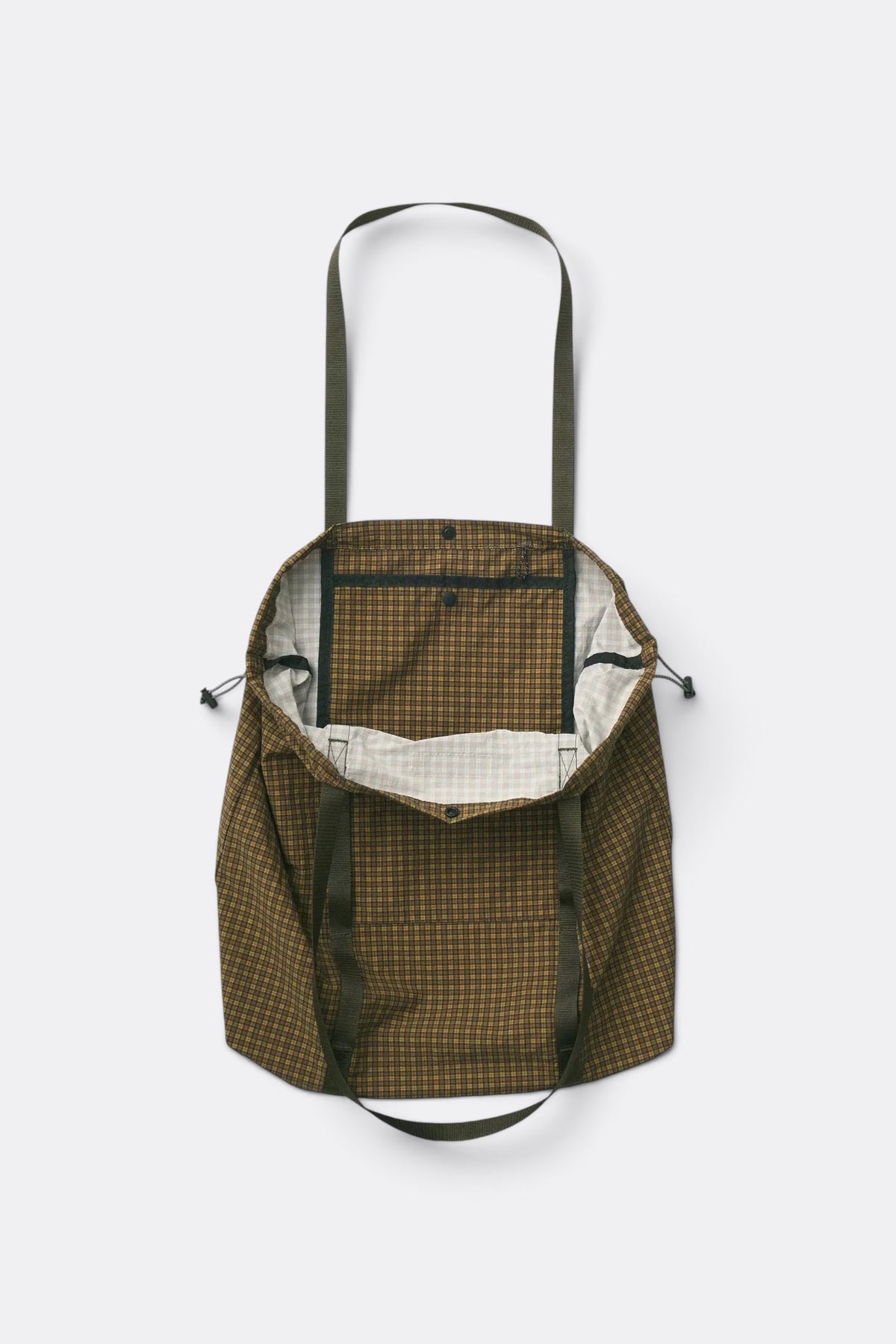 GRAMICCI Utility Tote Bag Brown Check | Coton Nylon | Edgar Bdx