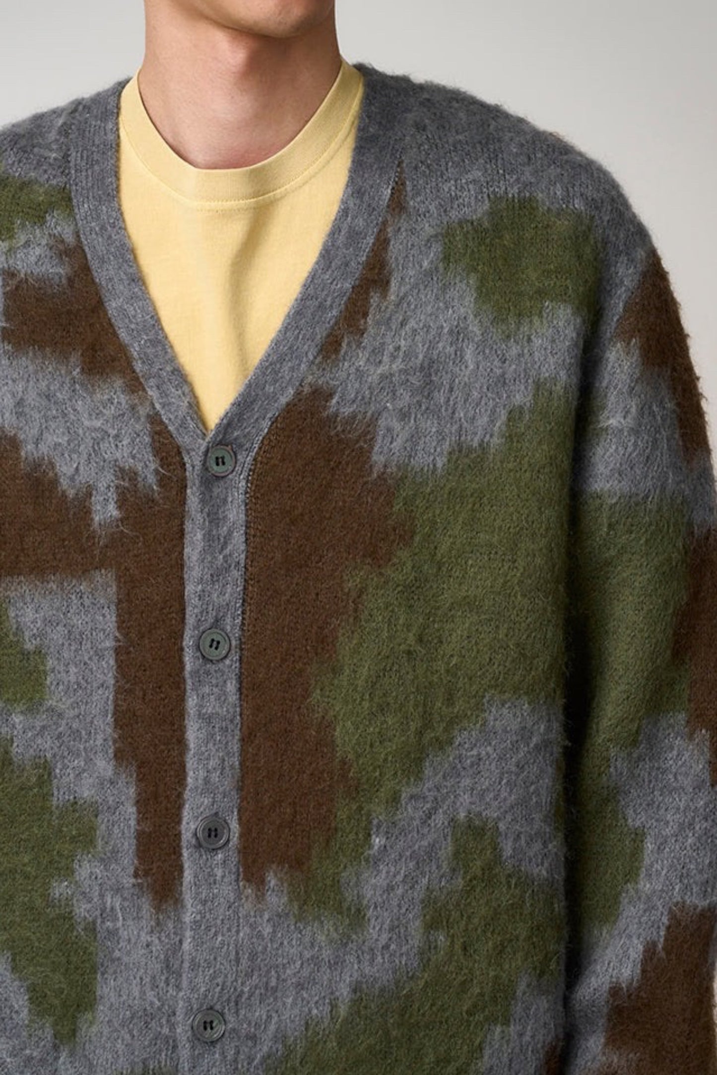 Gramicci - Mohair Cardigan (Jungle Digi Camo)