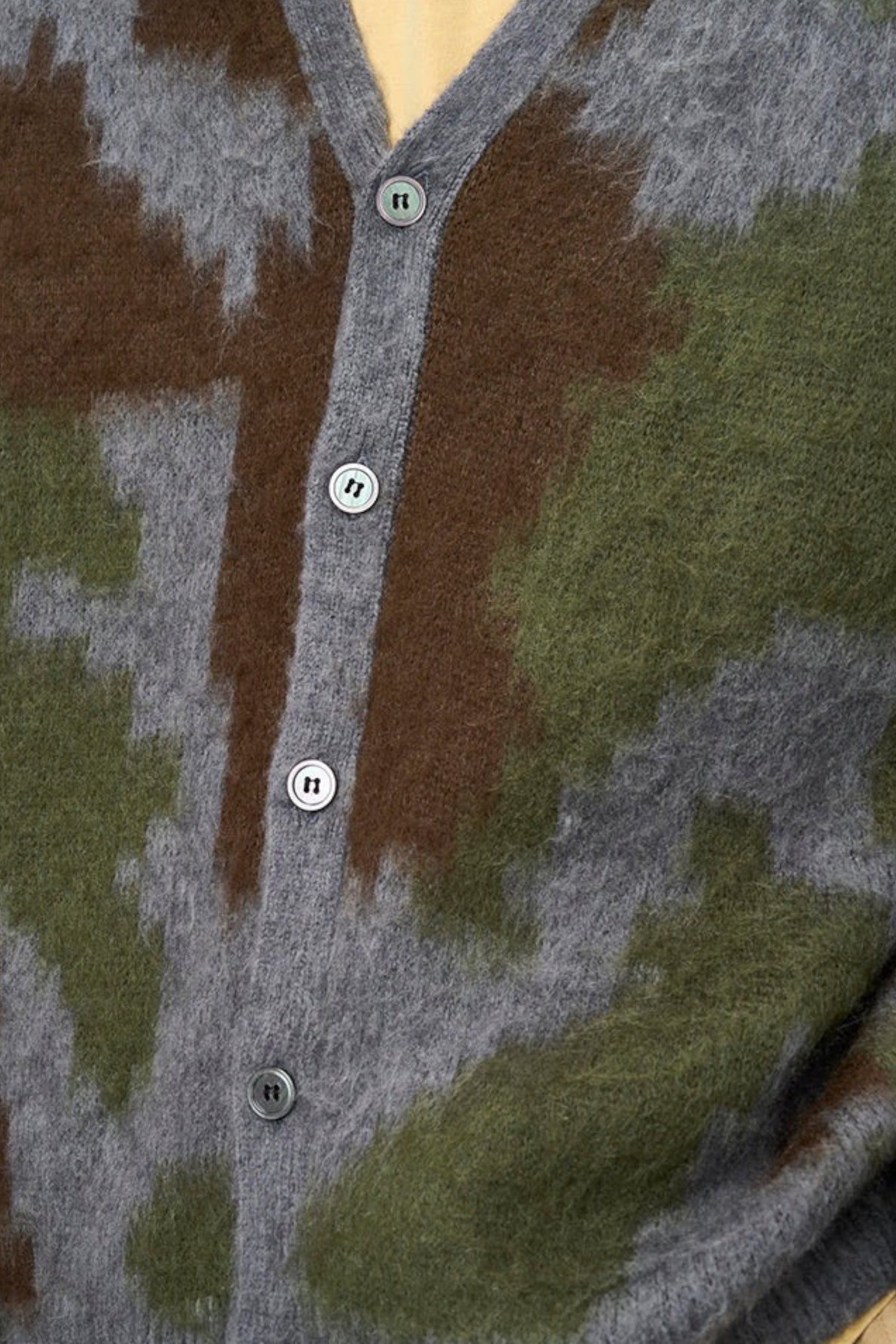 Gramicci - Mohair Cardigan (Jungle Digi Camo)