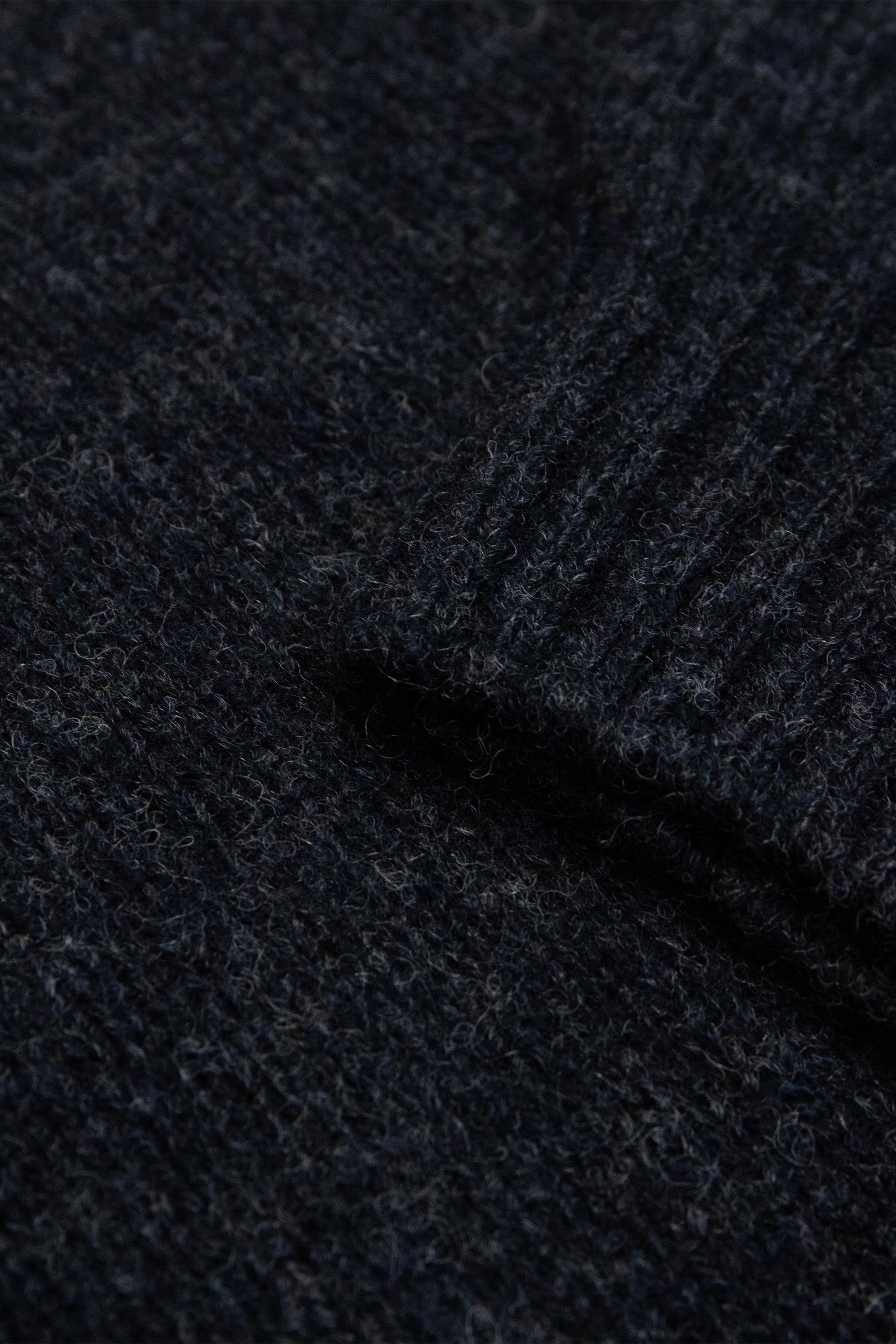 Harley Of Scotland - Pull Shetland Col Rond (Charcoal)