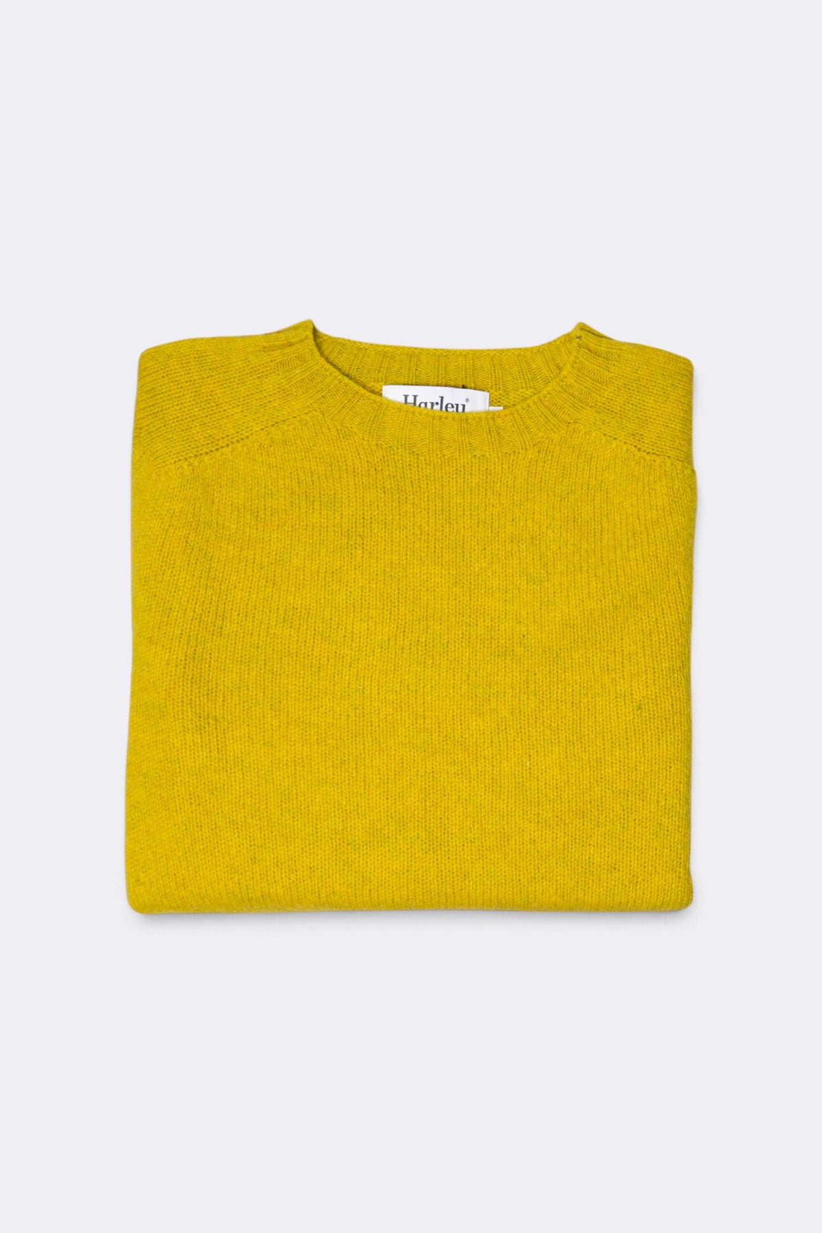 HARLEY OF SCOTLAND Pull Shetland Col Rond Citrine | Edgar Bdx