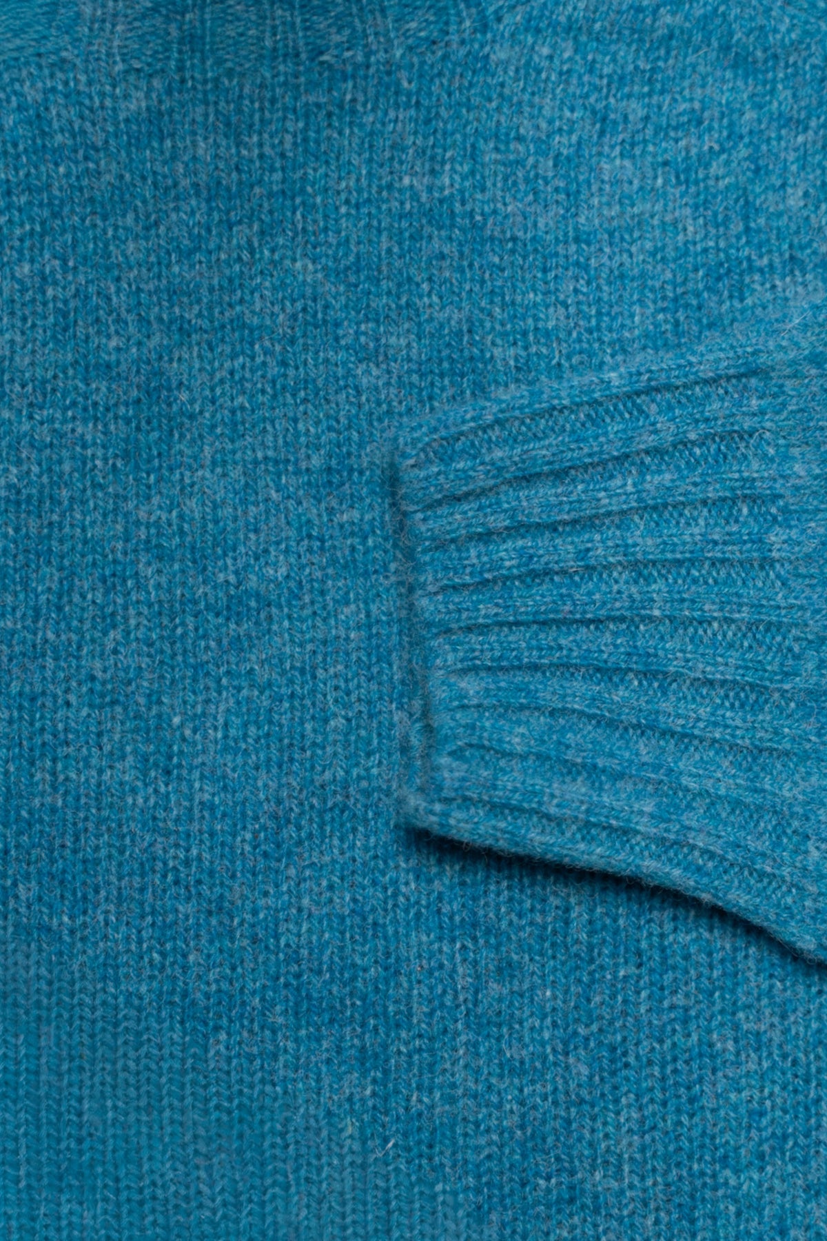 HARLEY OF SCOTLAND Pull Shetland Col Rond Cobalt | Edgar Bdx