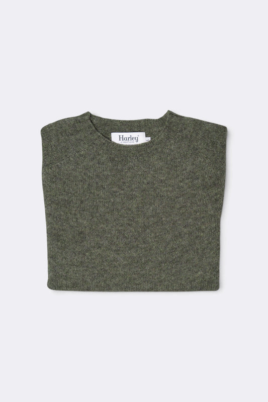HARLEY OF SCOTLAND Pull Shetland Col Rond Fossil | Edgar Bdx