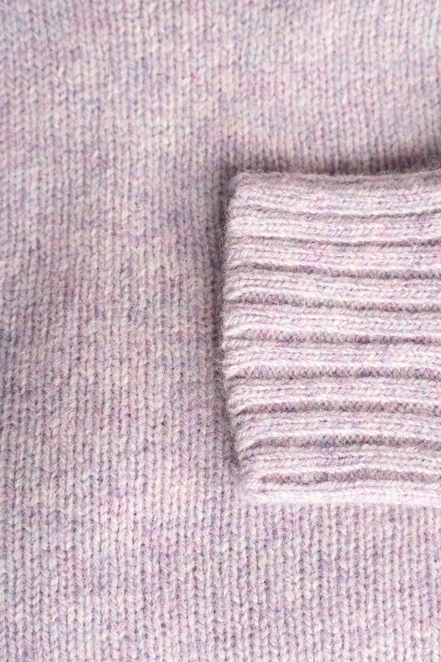 Harley Of Scotland - Pull Shetland Col Rond (Heliotrope)