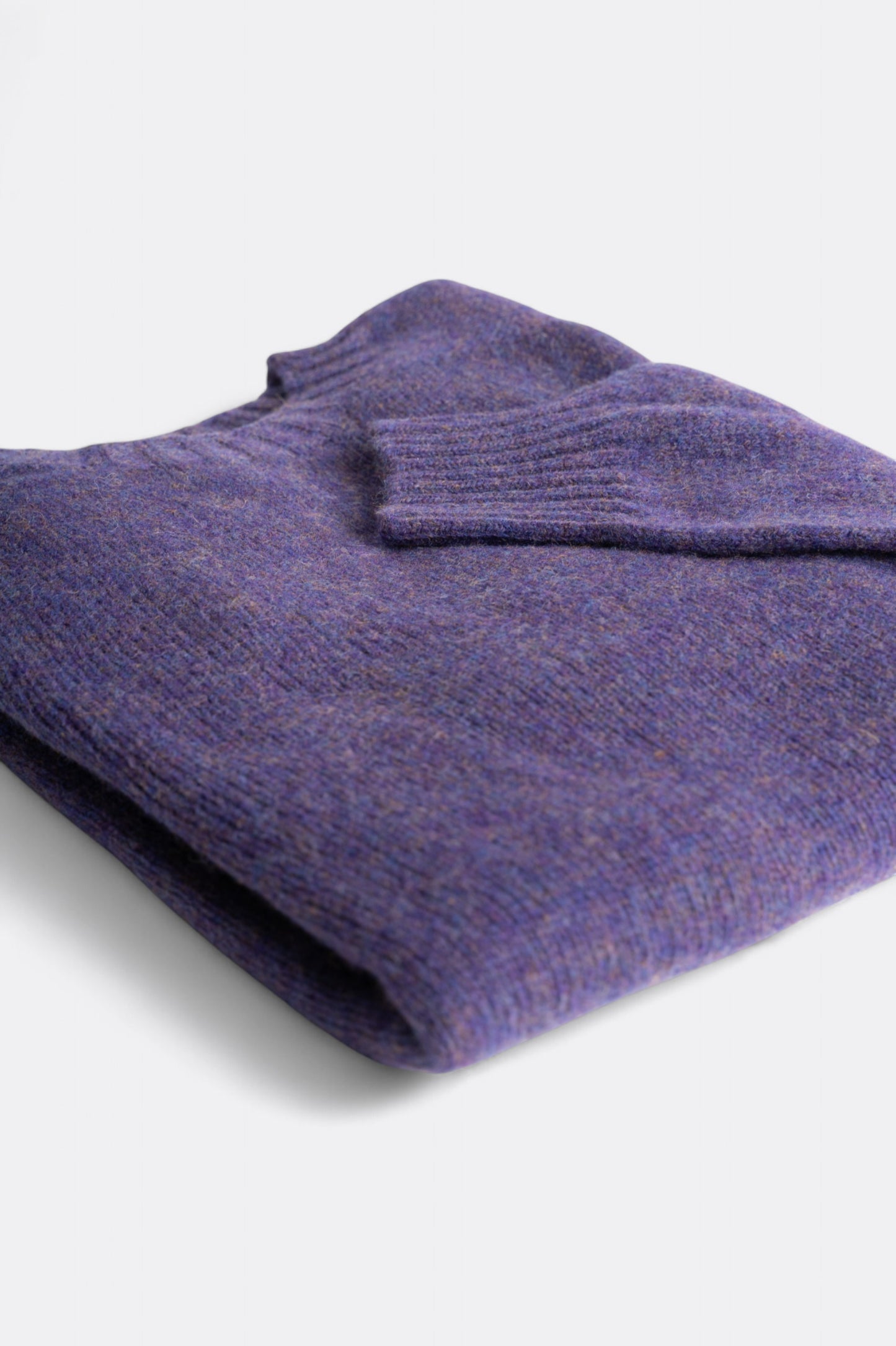 Harley Of Scotland - Pull Shetland Col Rond (Iris)