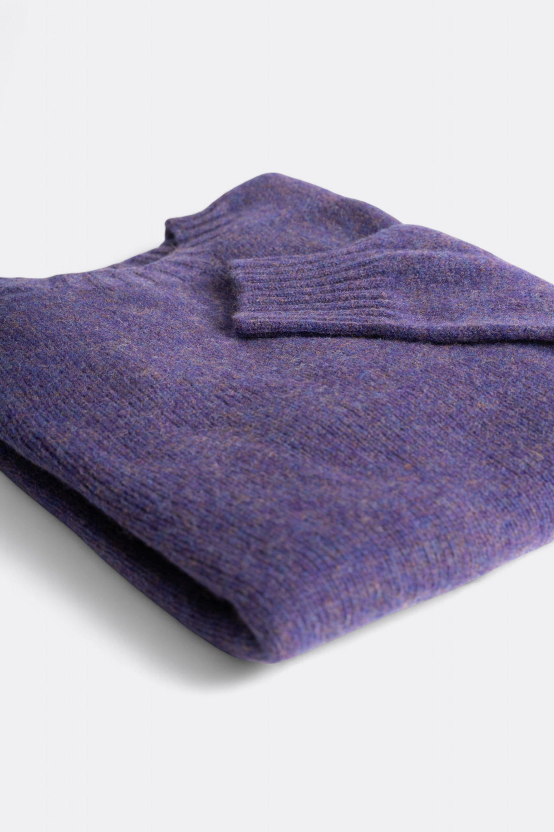 Harley Of Scotland - Pull Shetland Col Rond (Iris)