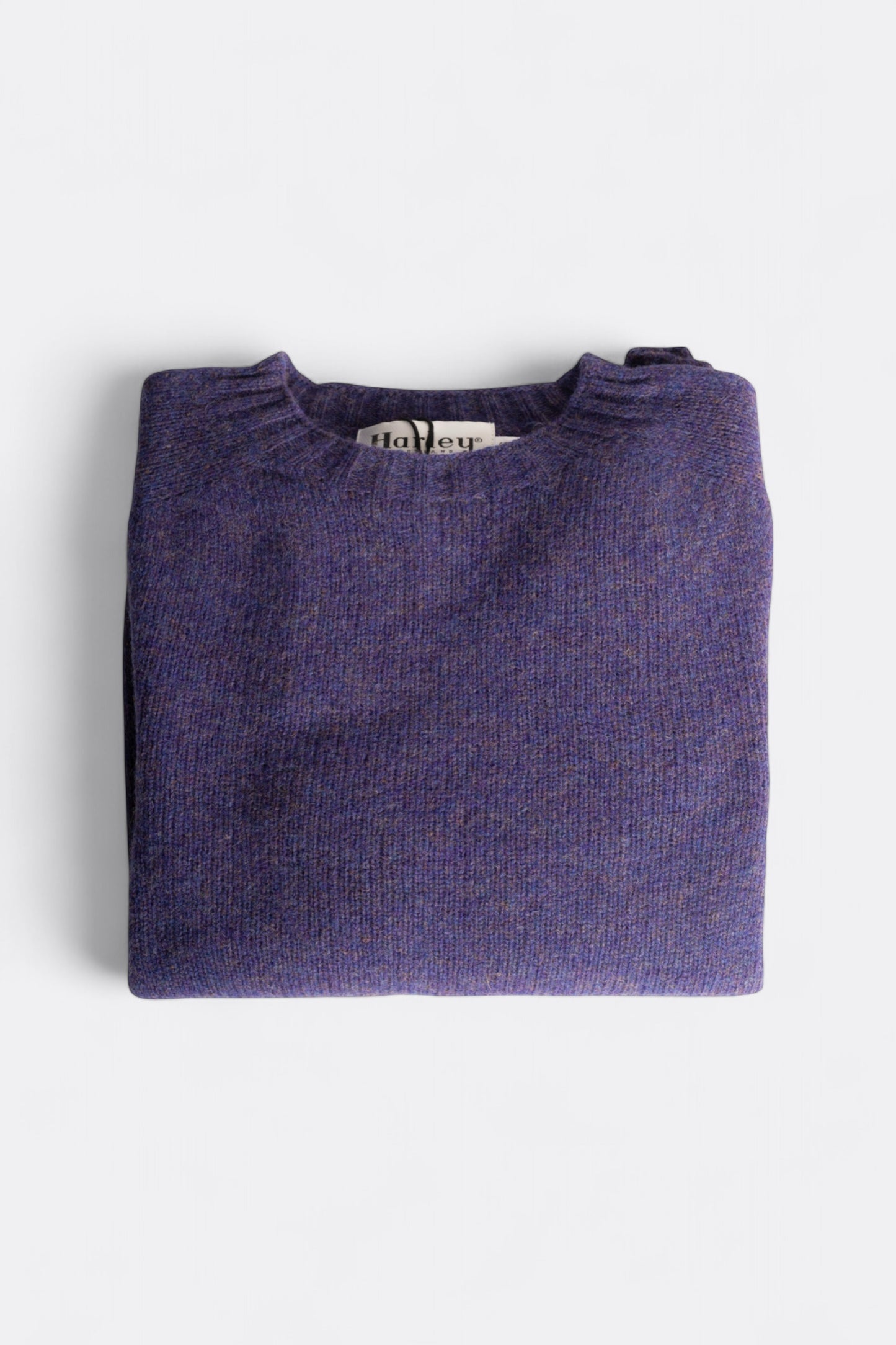 Harley Of Scotland - Pull Shetland Col Rond (Iris)