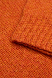 Harley Of Scotland - Pull Shetland Col Rond (Jaffa)