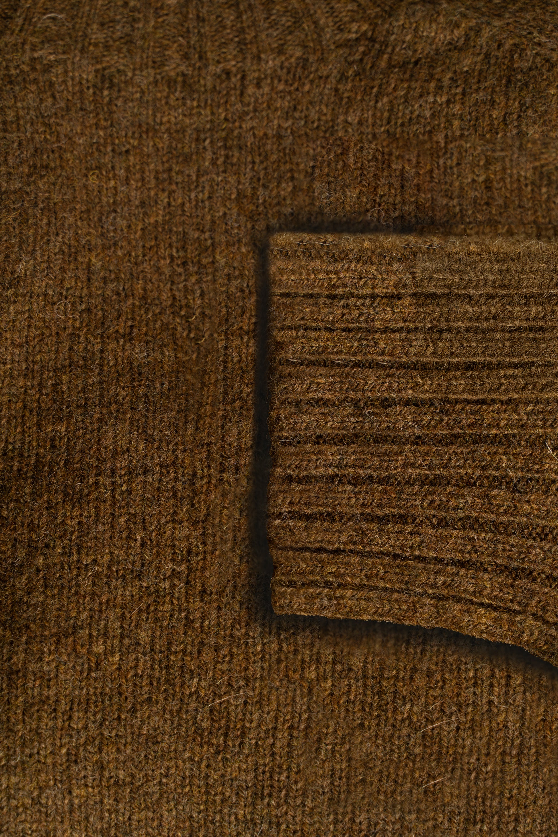 Harley Of Scotland - Pull Shetland Col Rond (Lichen)