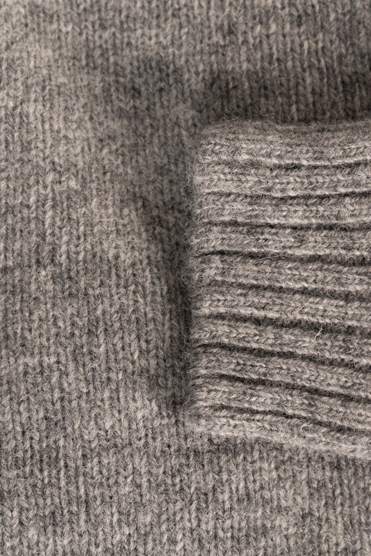 Harley Of Scotland - Pull Shetland Col Rond (Mid Grey)