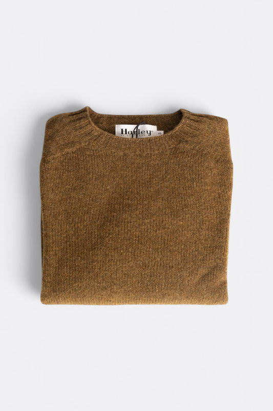 Harley of Scotland Pull Shetland Col Rond Moorland | Pull Laine Écosse | Edgar Bdx