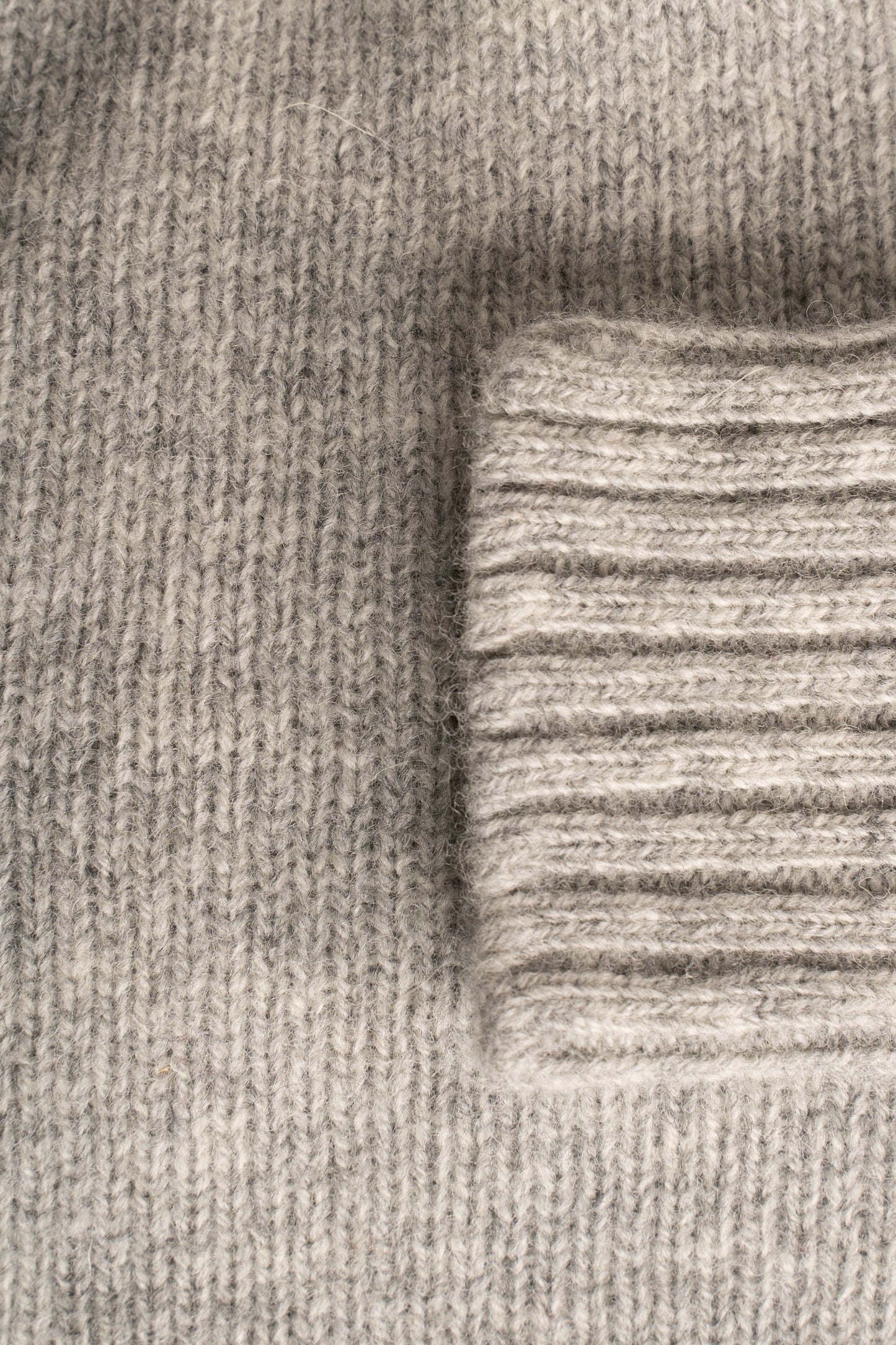 Harley of Scotland Pull Shetland Col Rond Silver | Pull Laine Écosse | Edgar Bdx