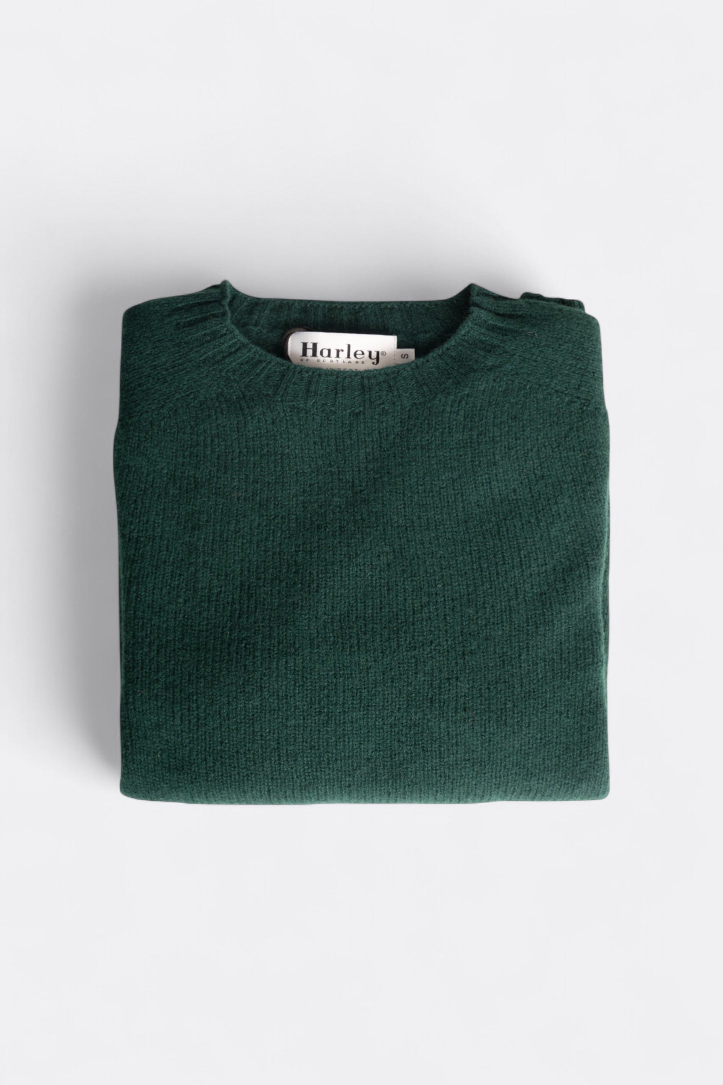 Harley Of Scotland - Pull Shetland Col Rond (Tartan)