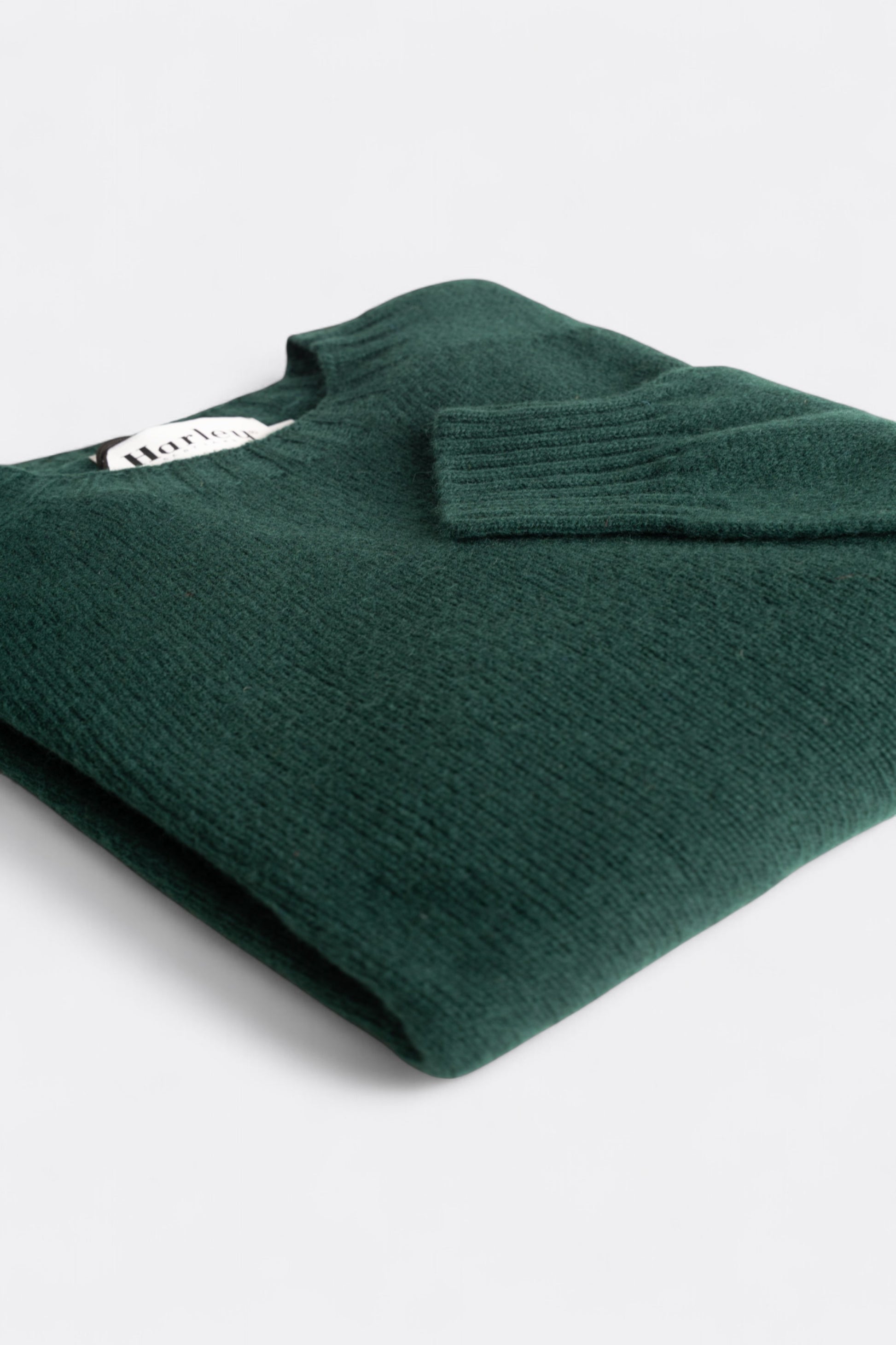 Harley Of Scotland - Pull Shetland Col Rond (Tartan)