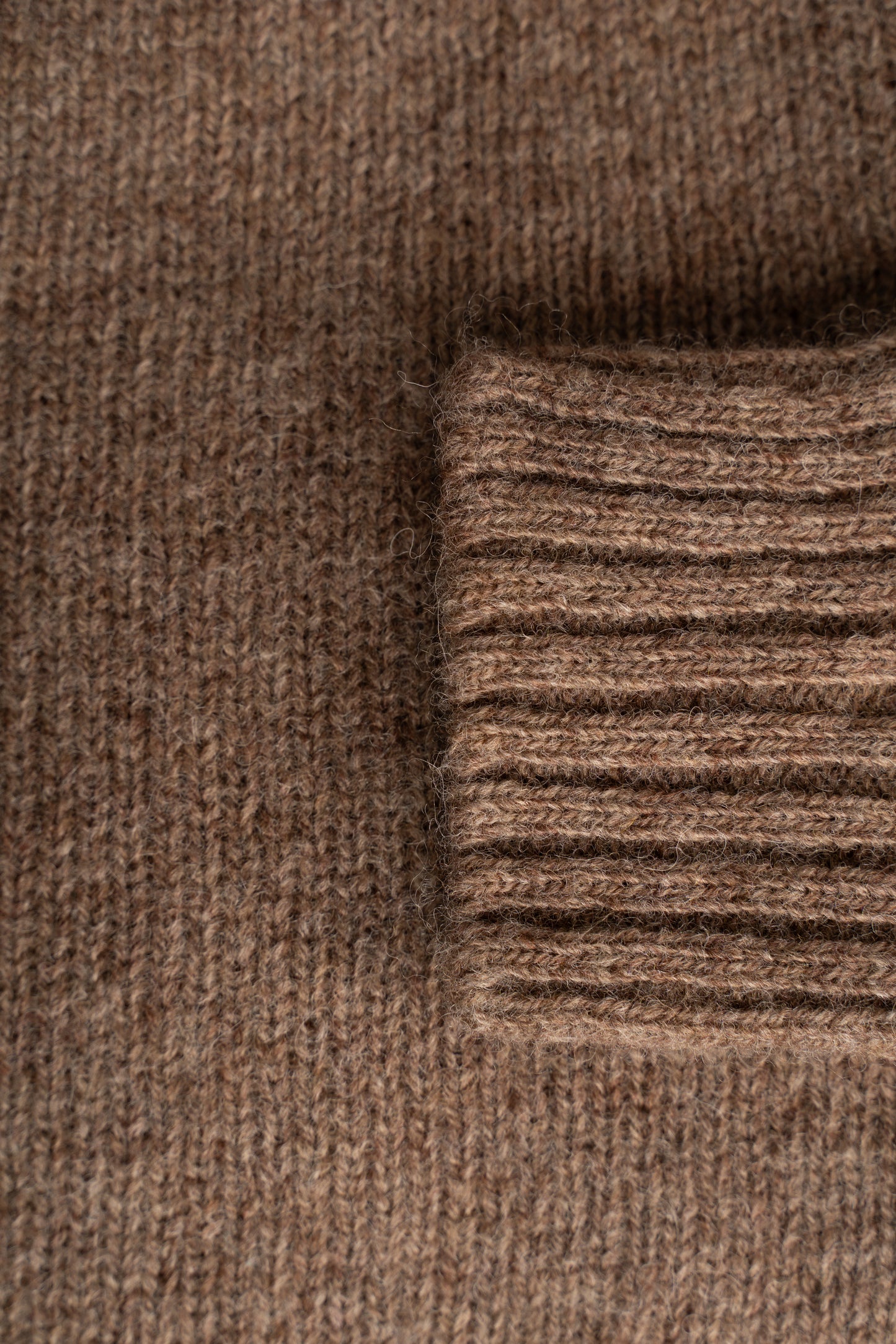 Harley Of Scotland - Pull Shetland Col Rond (Tundra)