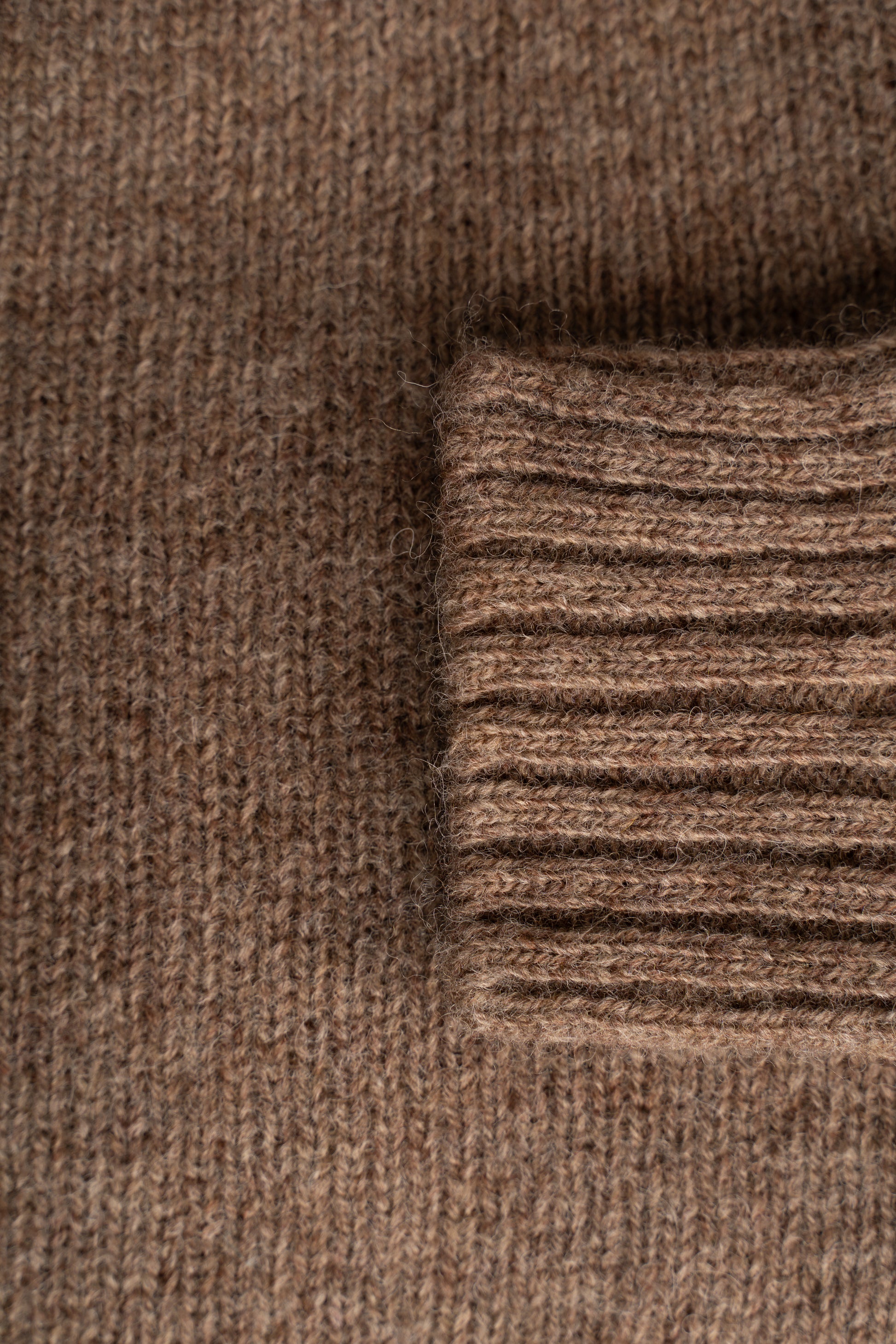 Harley Of Scotland - Pull Shetland Col Rond (Tundra)