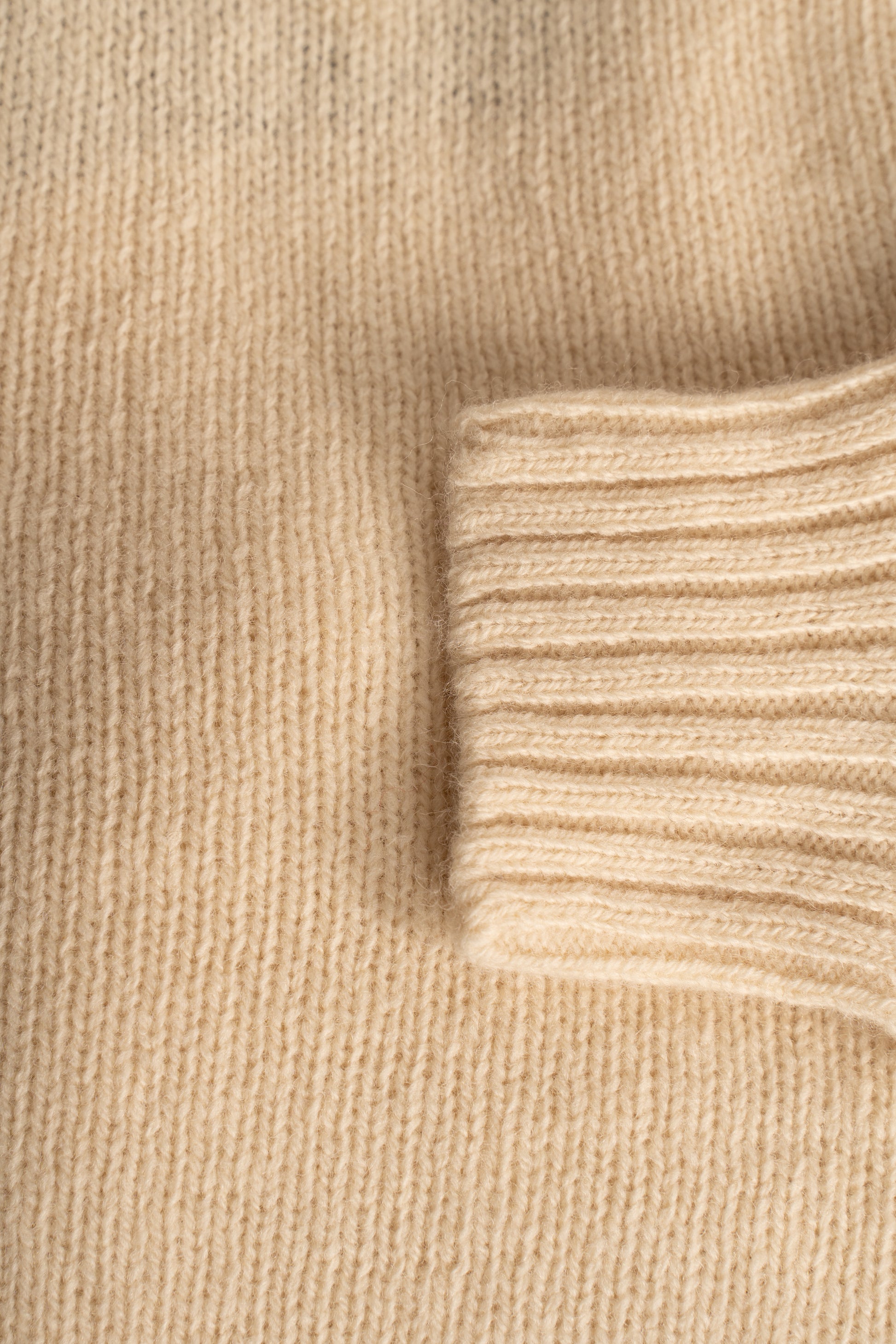 Harley Of Scotland - Pull Shetland Col Rond (Vanilla)