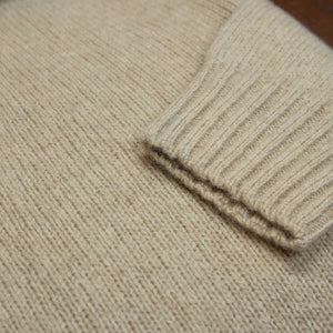 Harley Of Scotland - Pull Shetland Col Roulé (Oatmilk)