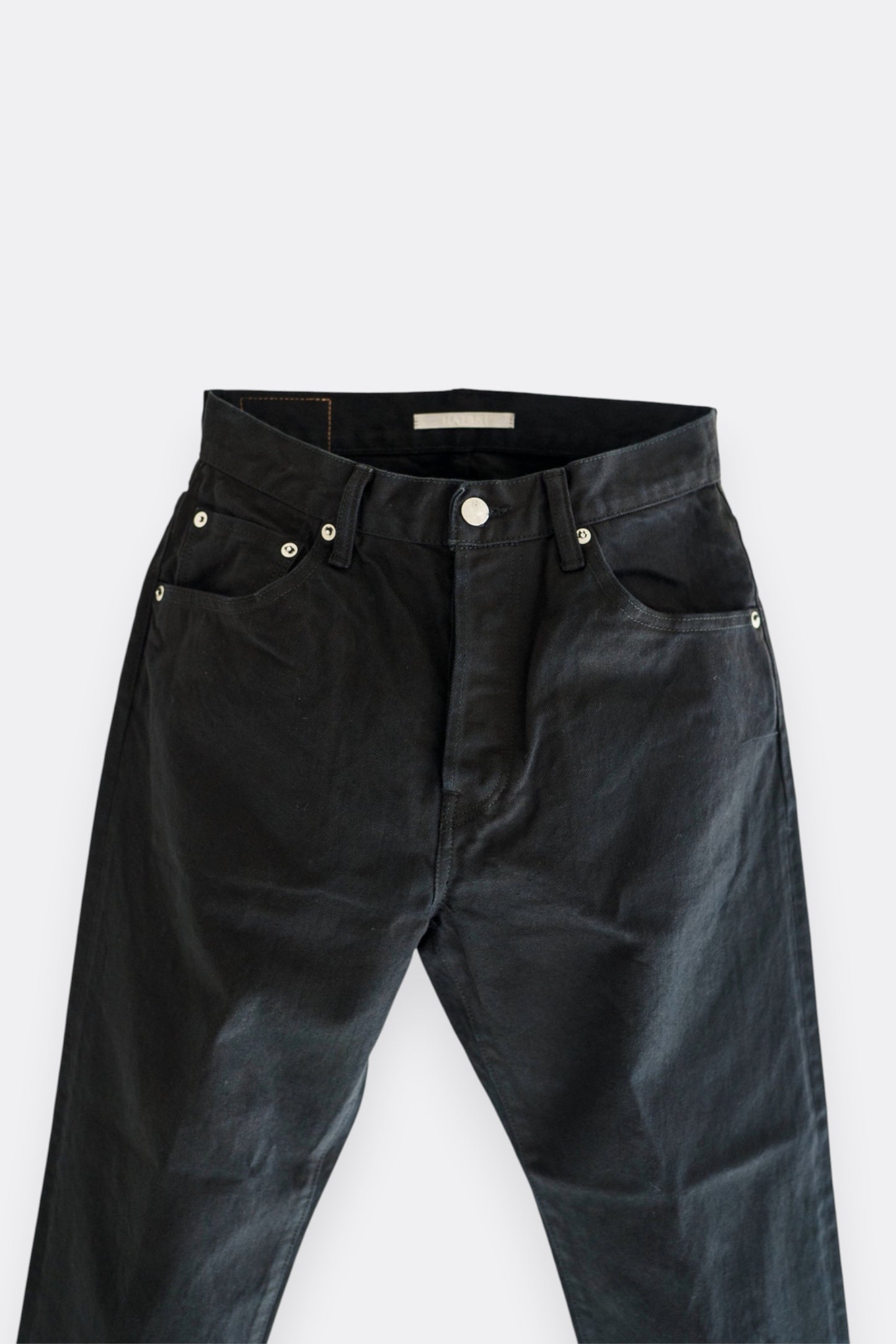 Hatski Loose Tapered Denim HTK-22001 Black | Jean Noir Coton Washi Japon | Edgar Bdx