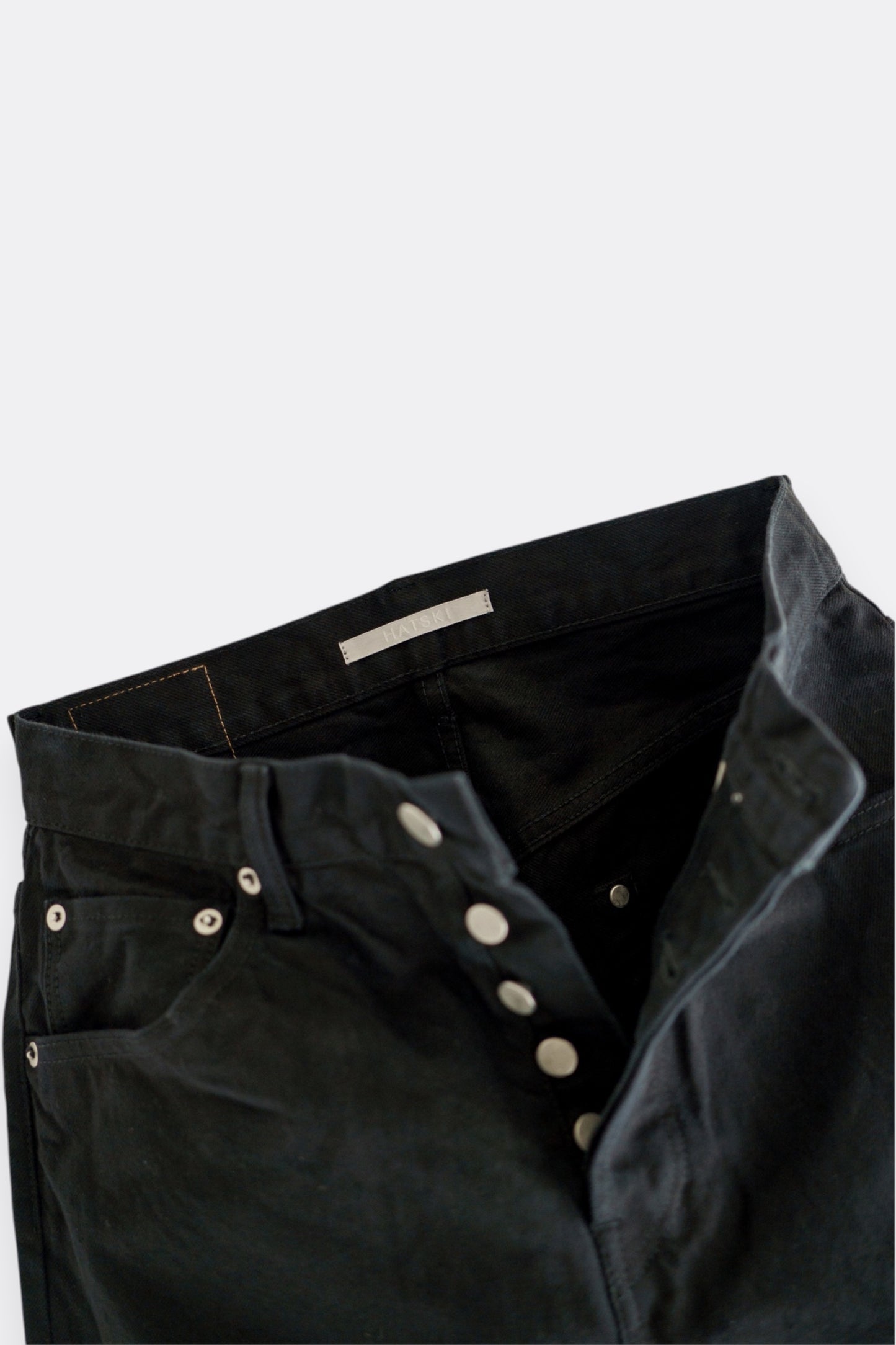 Hatski Loose Tapered Denim HTK-22001 Black | Jean Noir Coton Washi Japon | Edgar Bdx