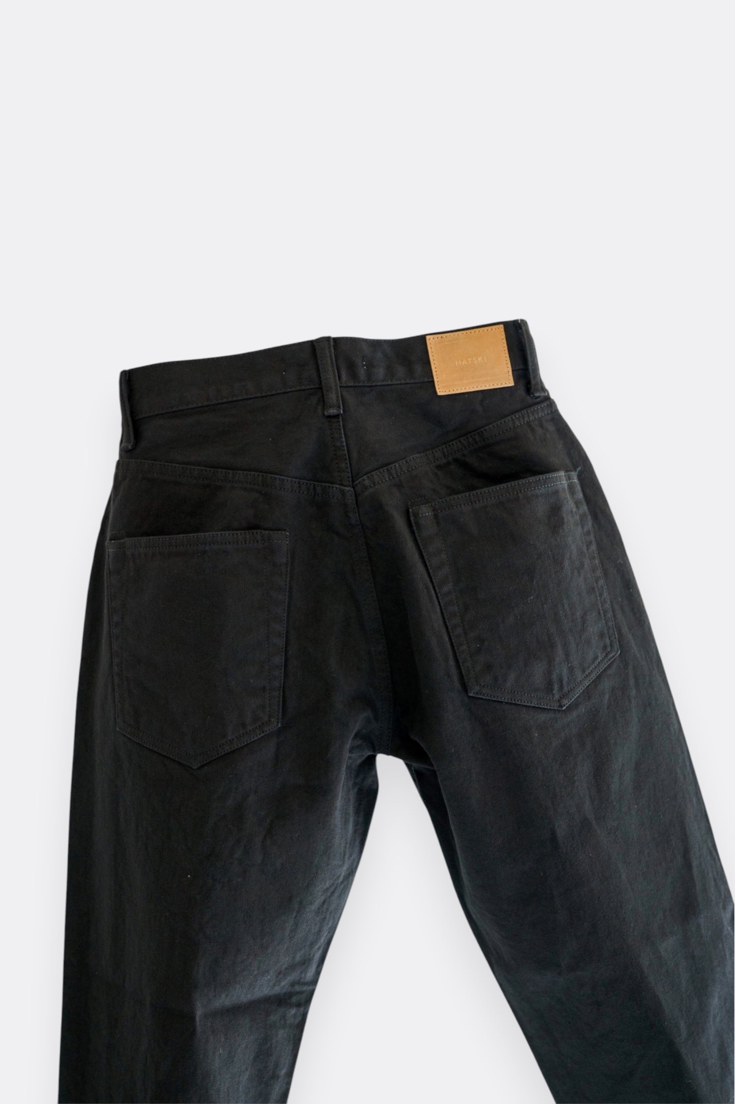 Hatski Loose Tapered Denim HTK-22001 Black | Jean Noir Coton Washi Japon | Edgar Bdx