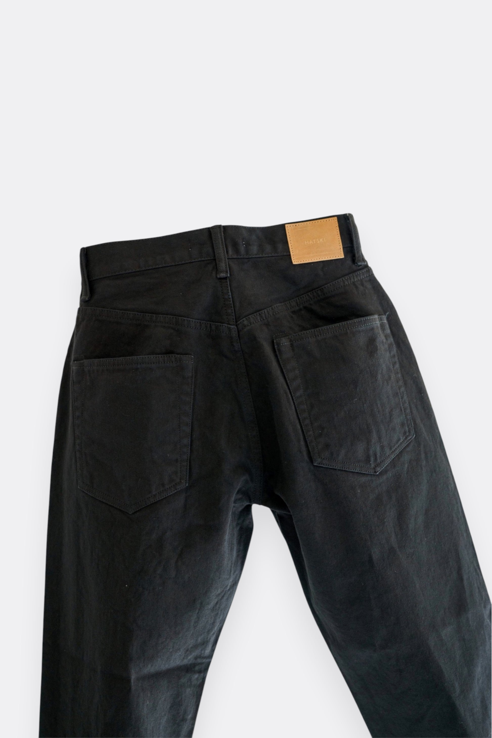 Hatski Loose Tapered Denim HTK-22001 Black | Jean Noir Coton Washi Japon | Edgar Bdx