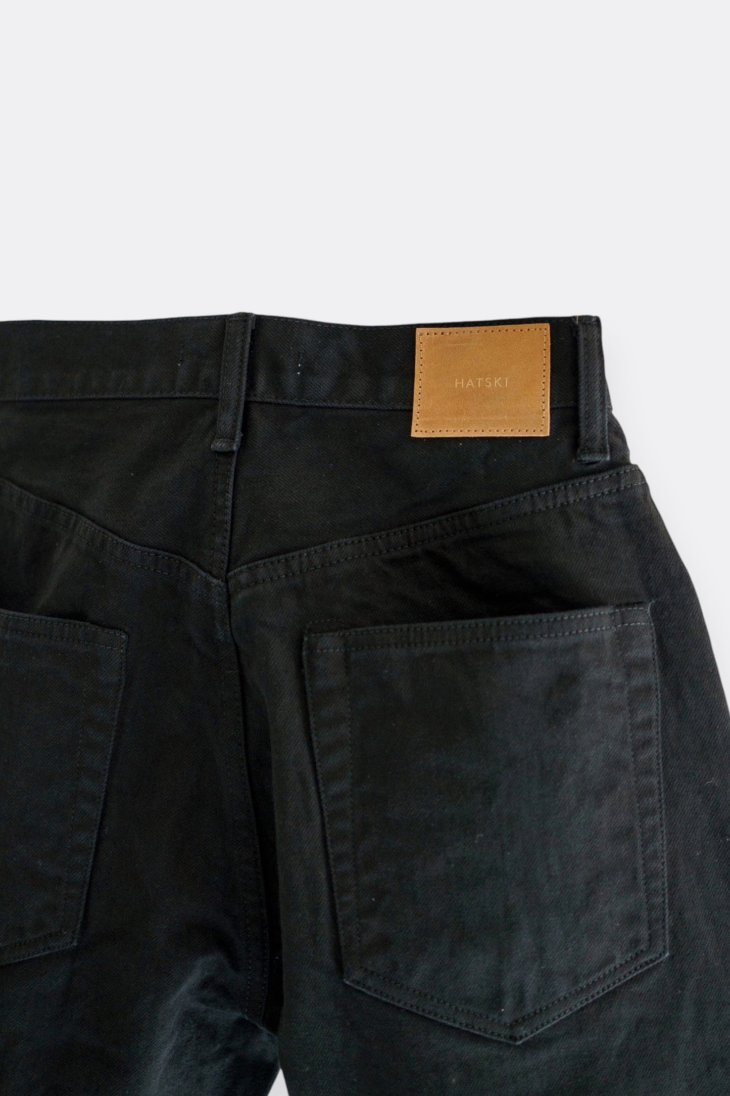 Hatski Loose Tapered Denim HTK-22001 Black | Jean Noir Coton Washi Japon | Edgar Bdx