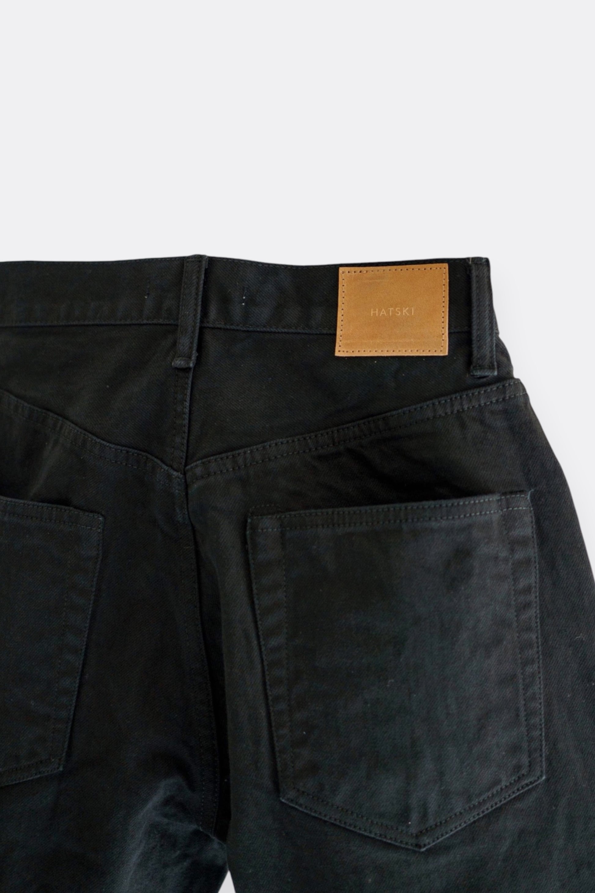 Hatski Loose Tapered Denim HTK-22001 Black | Jean Noir Coton Washi Japon | Edgar Bdx