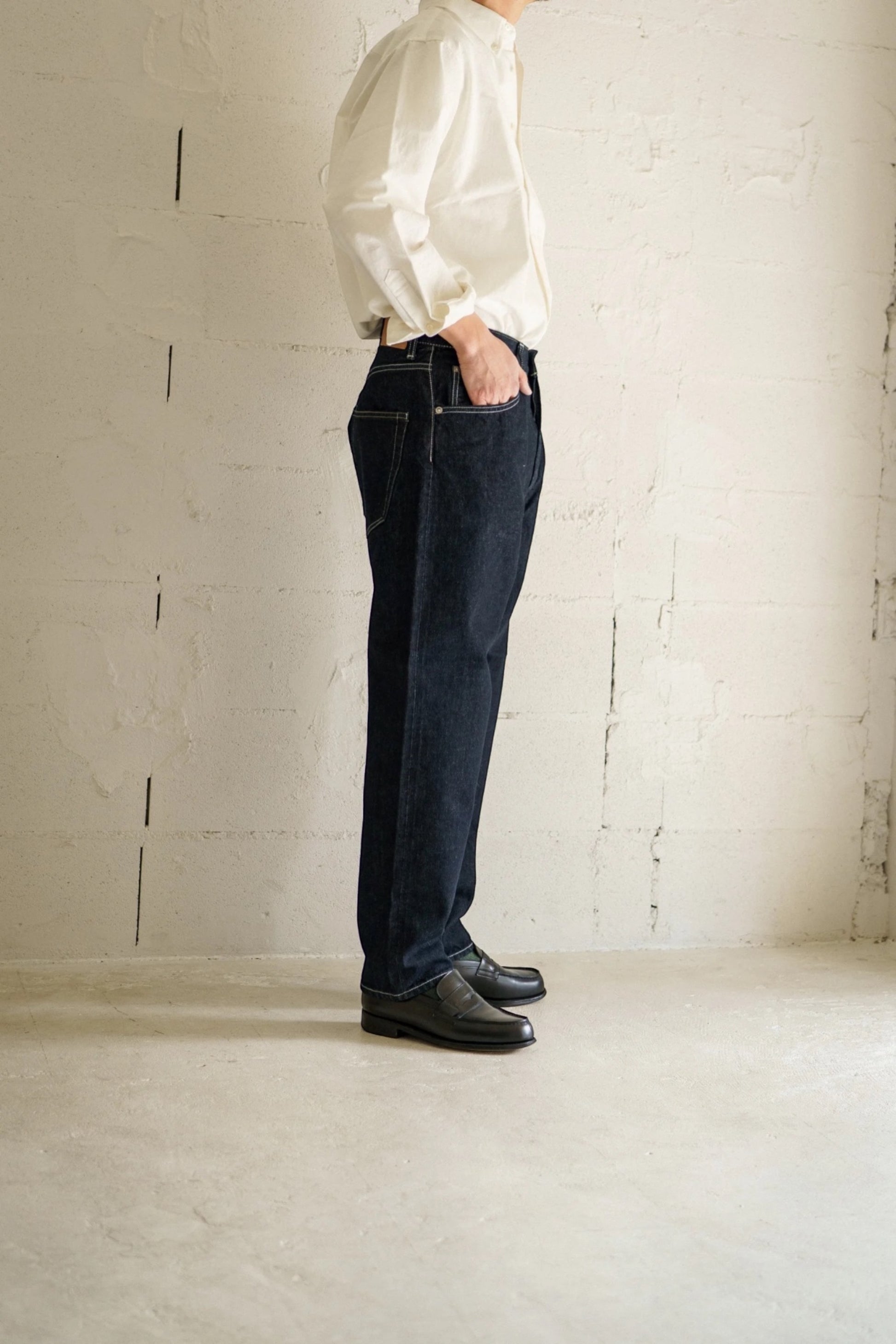 Hatski Loose Tapered Denim HTK-22001 One Wash Contrast | Jean Japon | Edgar Bdx