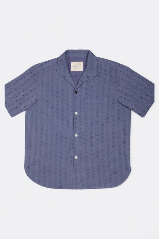 Kardo - Ronen SS Shirt (Schiffli 02 Blue)