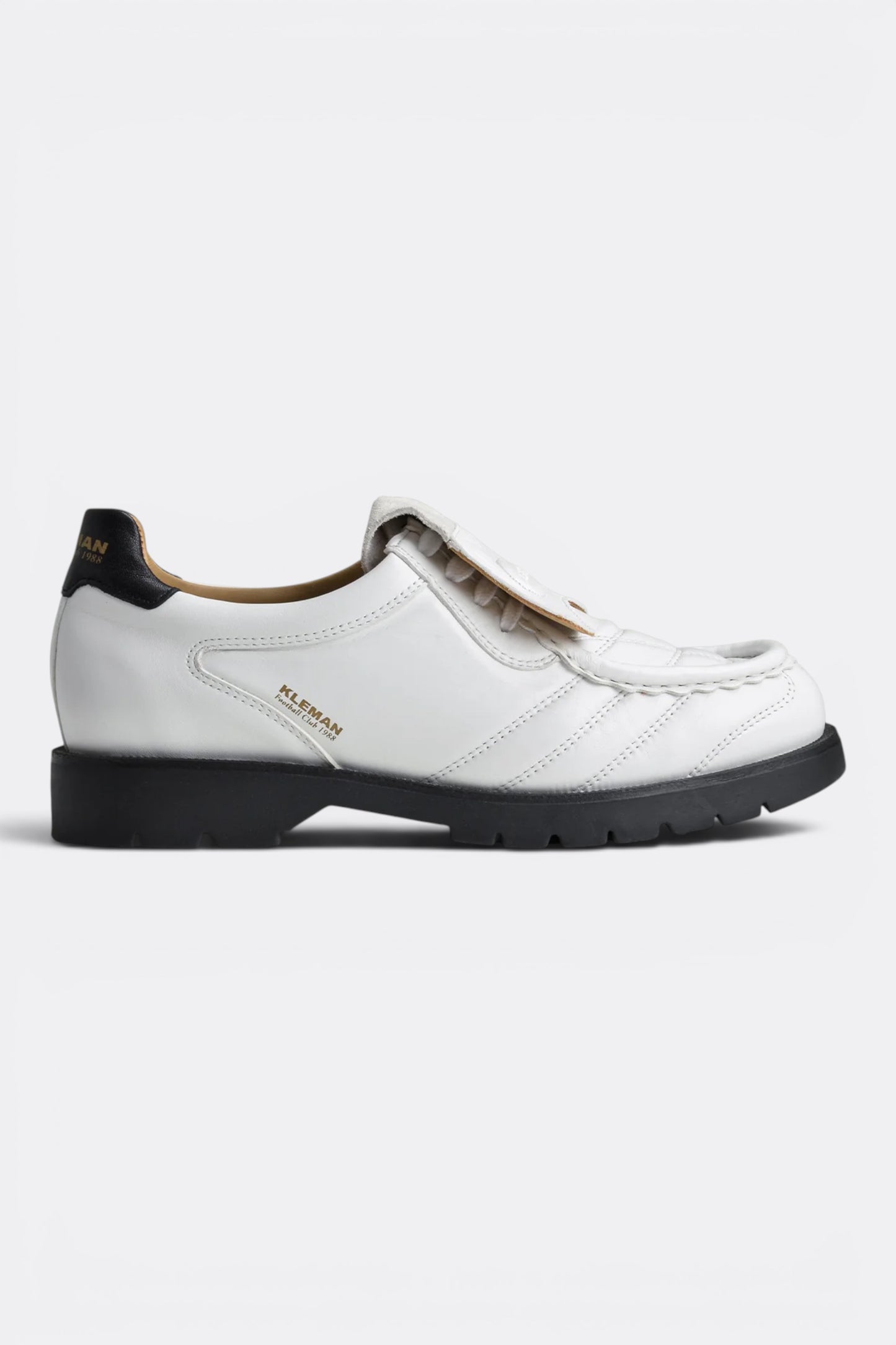 Kleman Padror FC Blanc | Chaussure Football Vintage Cuir Chèvre Série Limitée | Edgar Bdx