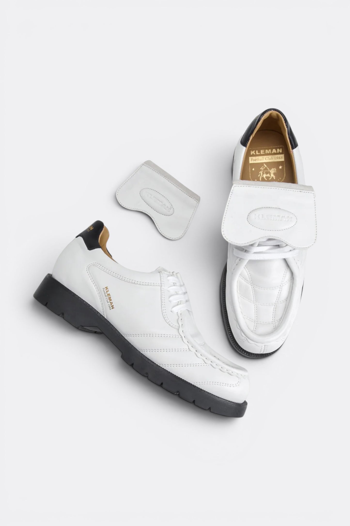 Kleman Padror FC Blanc | Chaussure Football Vintage Cuir Chèvre Série Limitée | Edgar Bdx