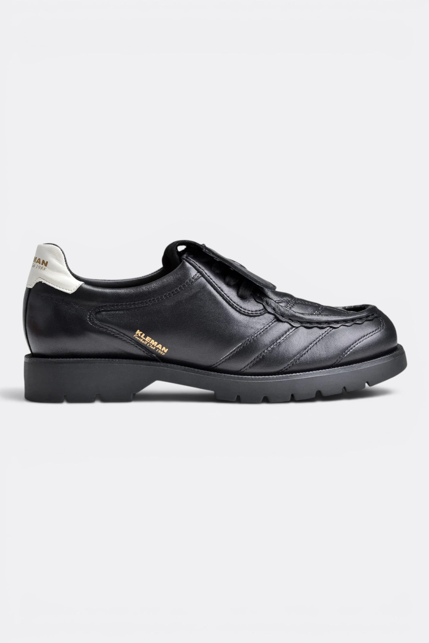 Kleman Padror FC Noir | Chaussure Football Vintage Cuir Chèvre Série Limitée | Edgar Bdx