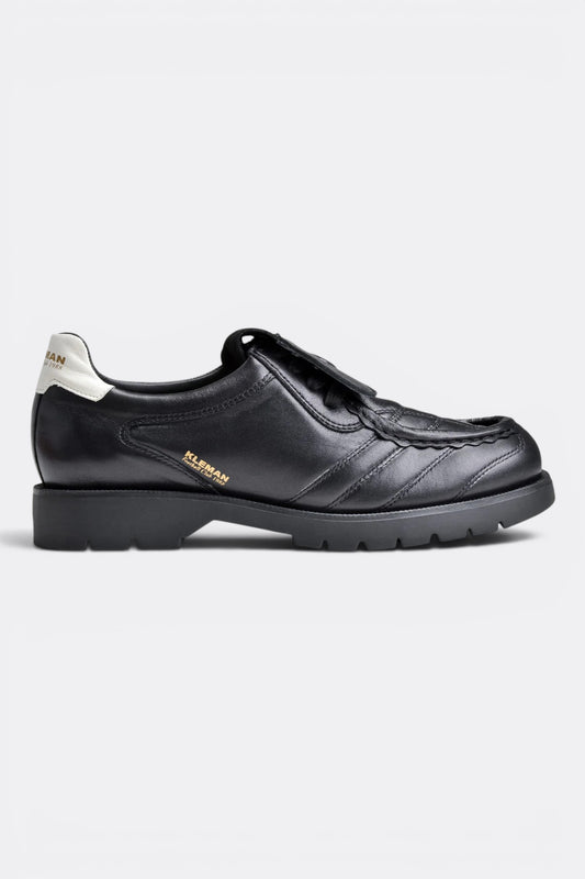 Kleman Padror FC Noir | Chaussure Football Vintage Cuir Chèvre Série Limitée | Edgar Bdx