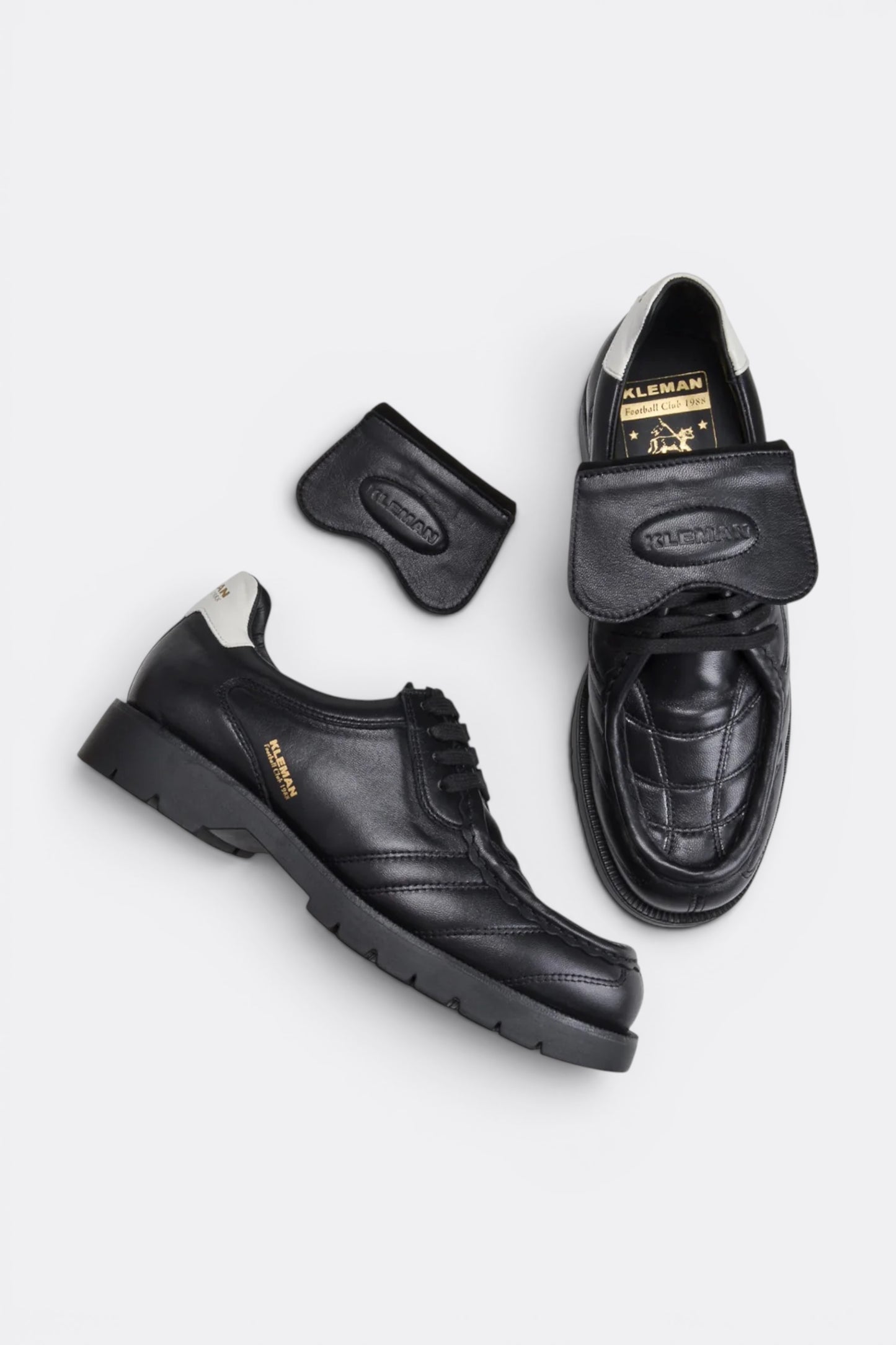Kleman Padror FC Noir | Chaussure Football Vintage Cuir Chèvre Série Limitée | Edgar Bdx