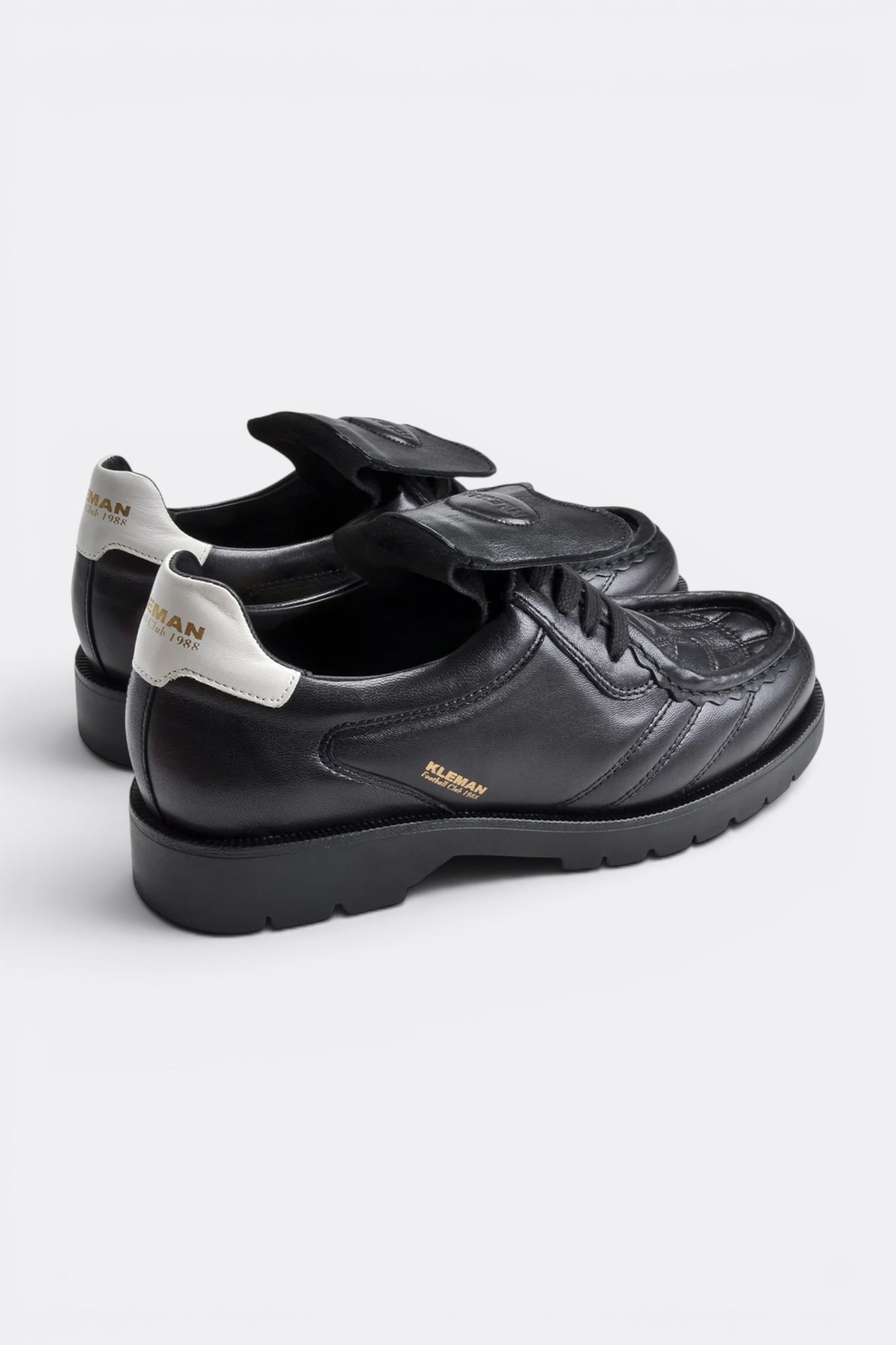 Kleman Padror FC Noir | Chaussure Football Vintage Cuir Chèvre Série Limitée | Edgar Bdx