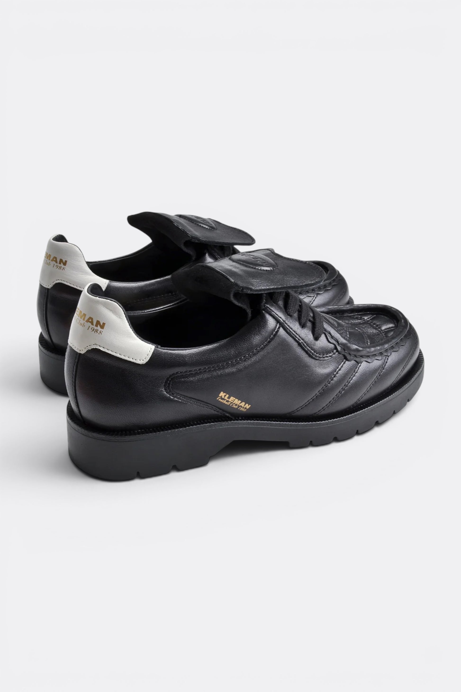 Kleman Padror FC Noir | Chaussure Football Vintage Cuir Chèvre Série Limitée | Edgar Bdx