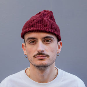 Leuchtfeuer Strickwaren - Borkum Beanie (Bordeaux)