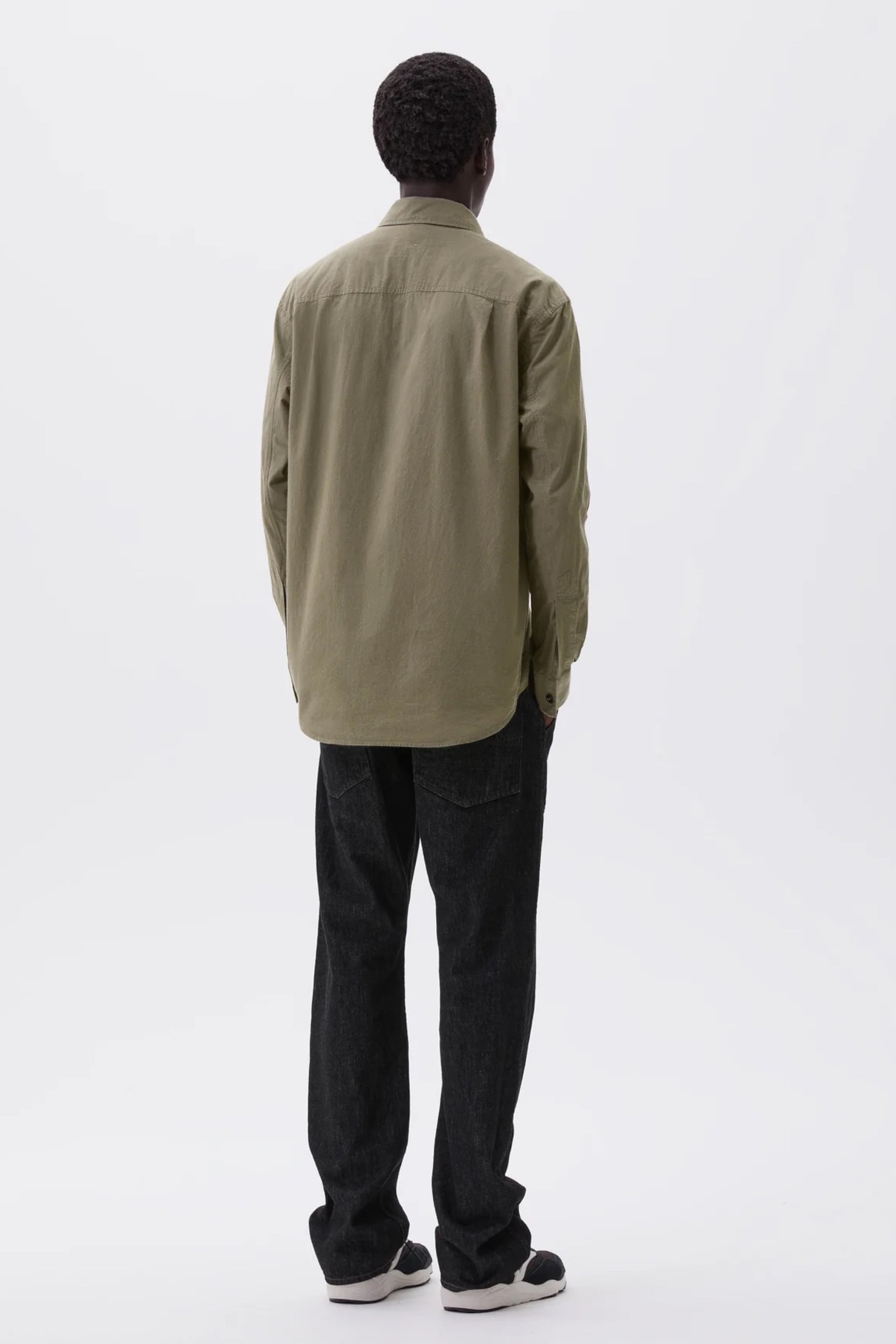 Margaret Howell - MHL. Basic Shirt Brushed Cotton Chambray (Khaki Green)