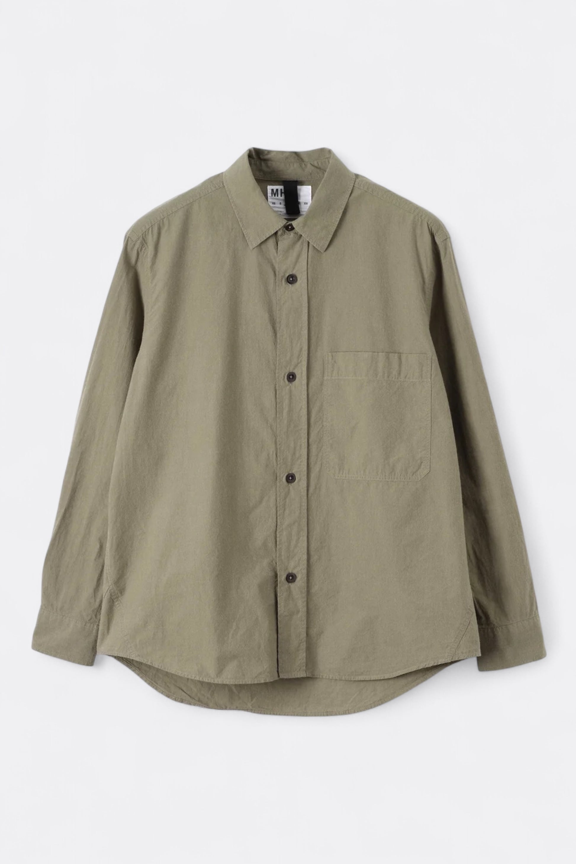 Margaret Howell - MHL. Basic Shirt Brushed Cotton Chambray (Khaki Green)