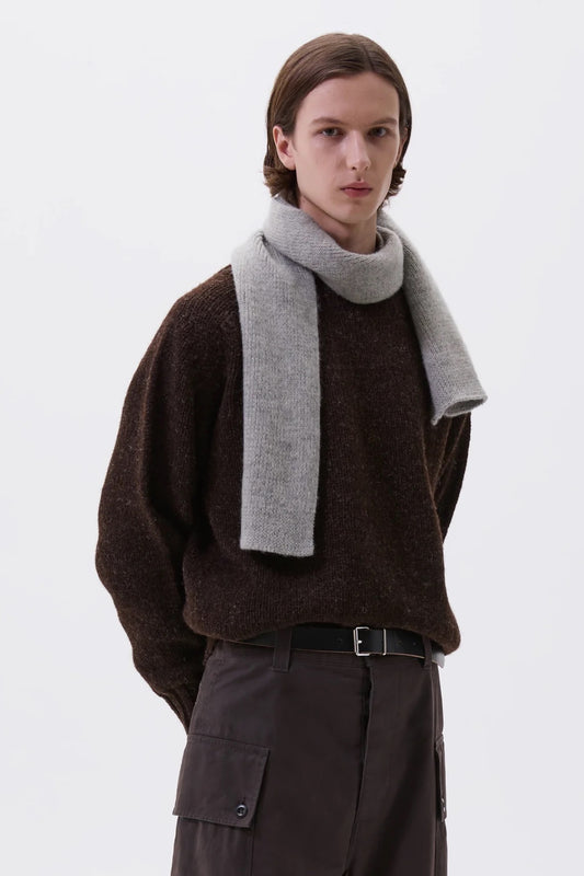 Margaret Howell - MHL. Brushed Scarf Soft Shetland Wool (Light Grey)