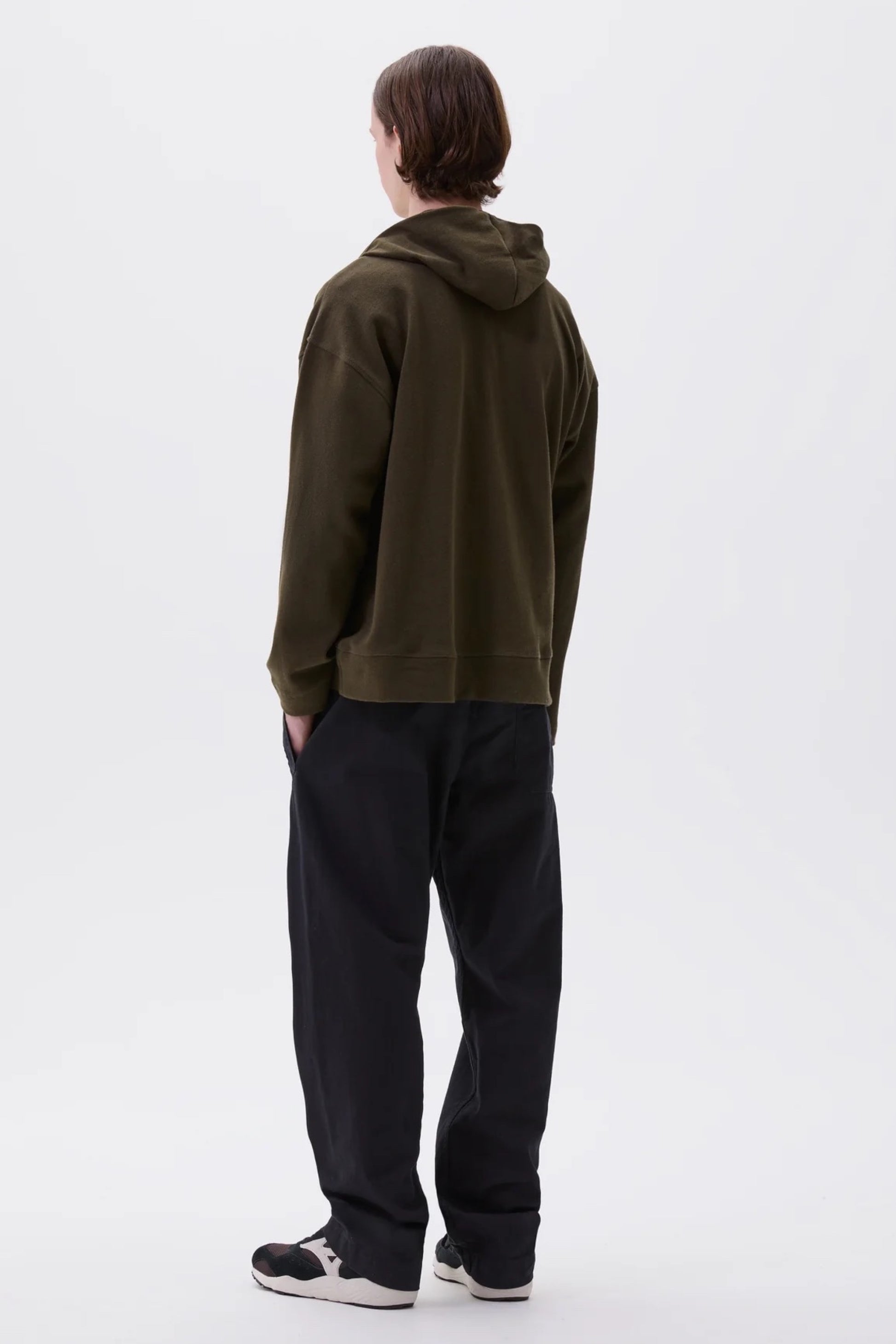 Margaret Howell - MHL. Button Hoodie Open End Jersey (Ink)