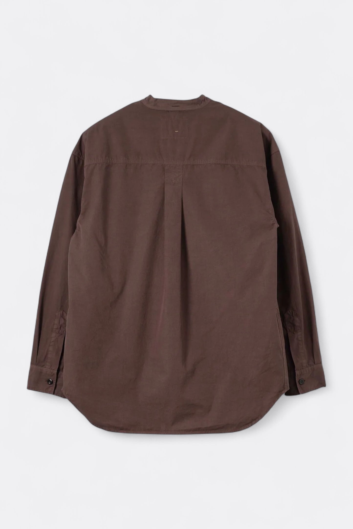 Margaret Howell - MHL. Collarless Shirt Compact Cotton Poplin (Grape)