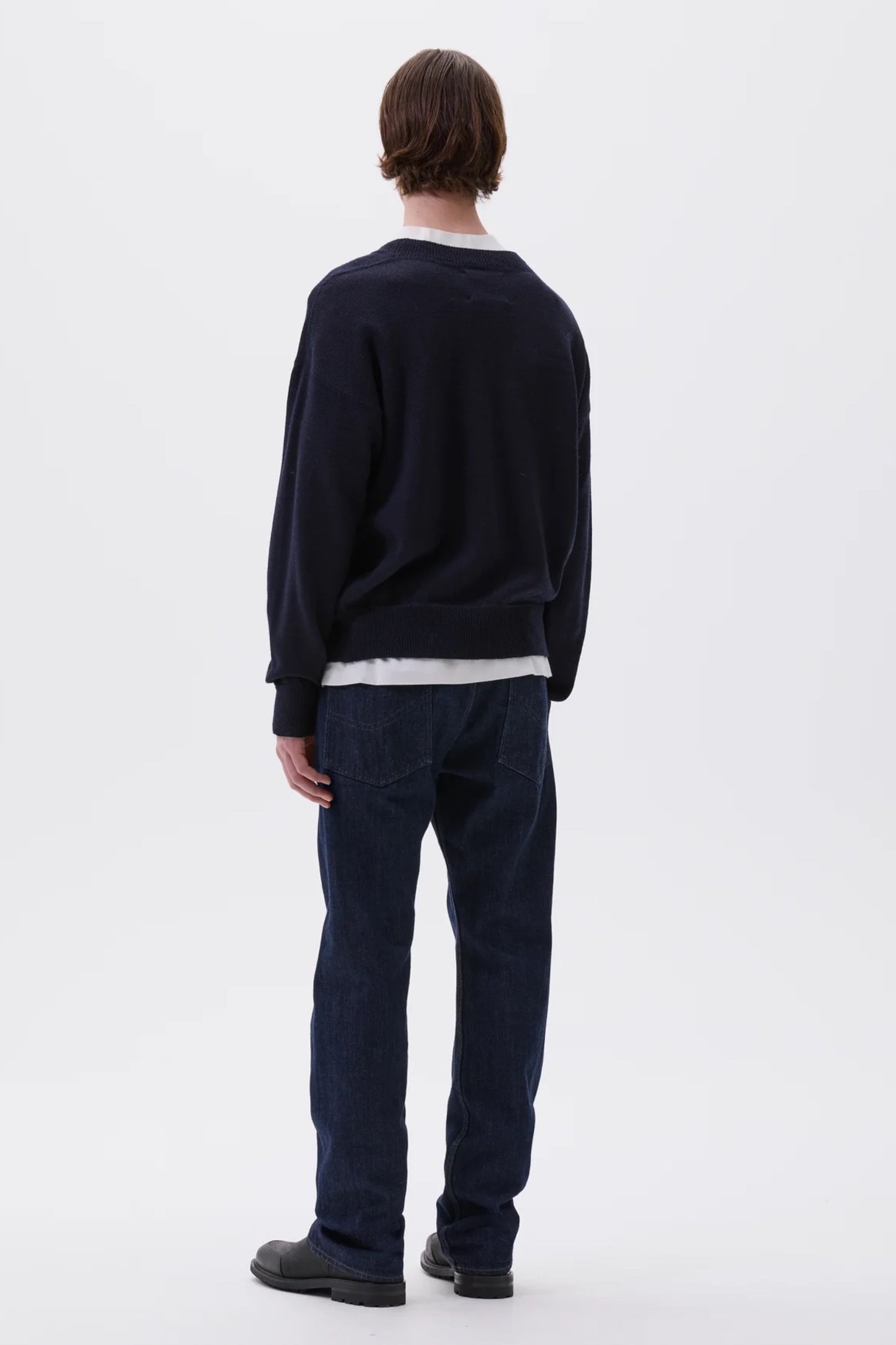 Margaret Howell - MHL. Flatlock Guernsey Utility Wool (Dark Navy)