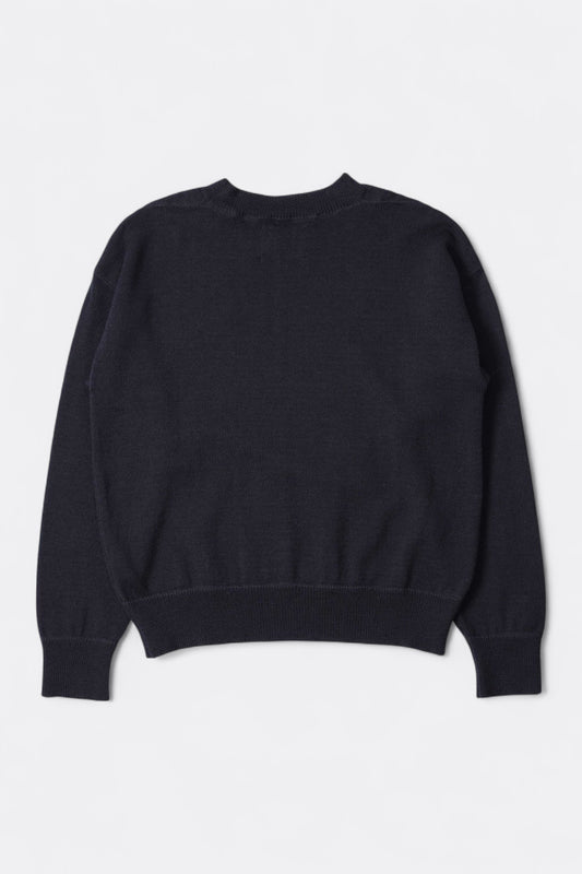 Margaret Howell - MHL. Flatlock Guernsey Utility Wool (Dark Navy)