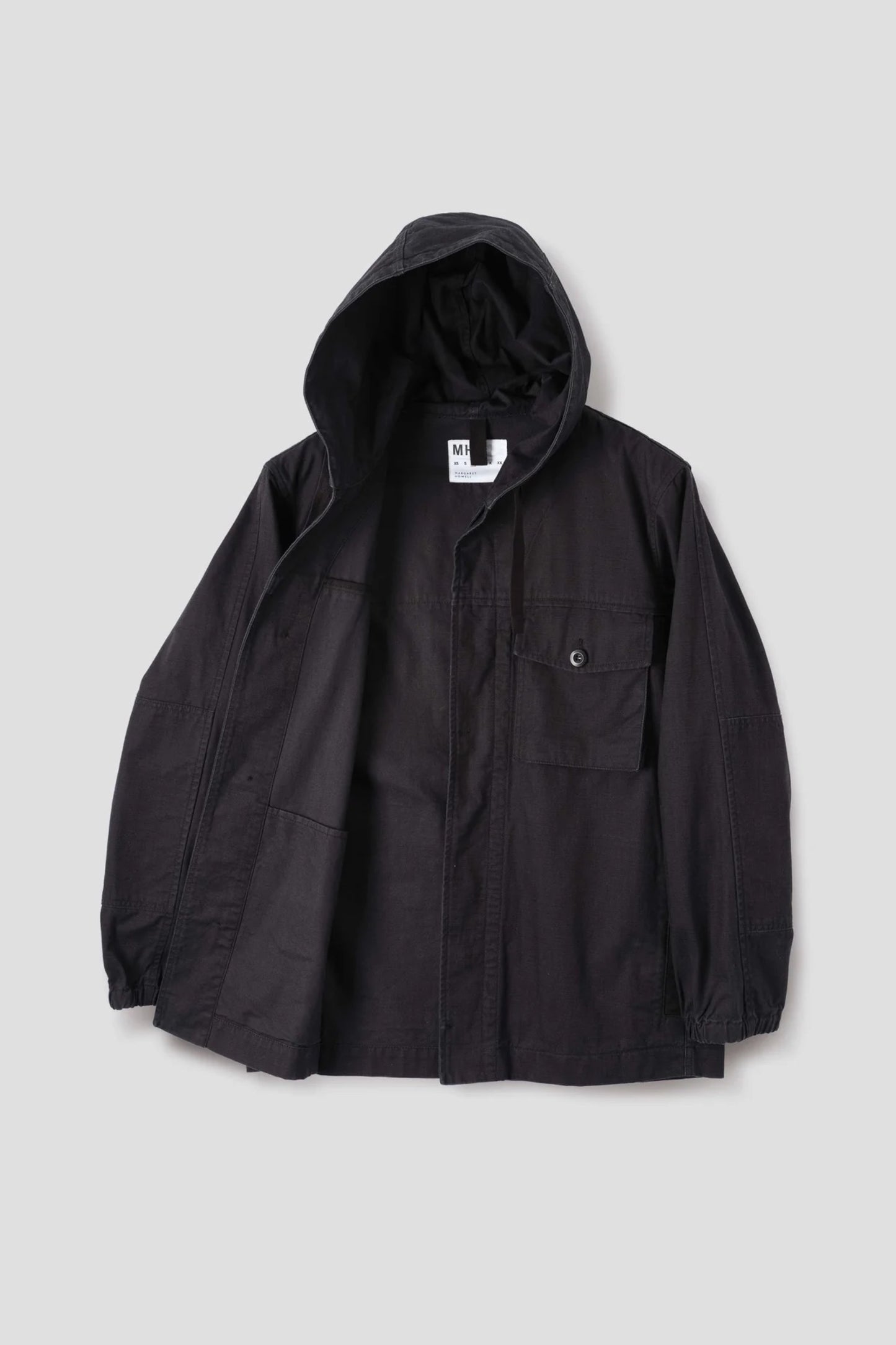 MHL. Margaret Howell Hooded Jacket Indigo Twill | Veste Coton Pigmenté | Edgar Bdx