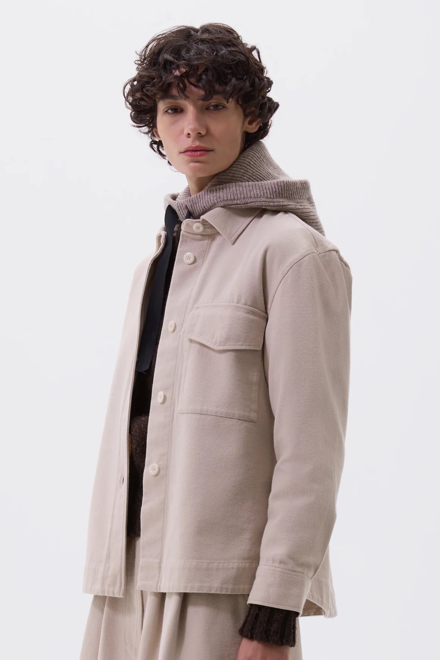 Margaret Howell - MHL. Knitted Hood Lambswool (Tawny)