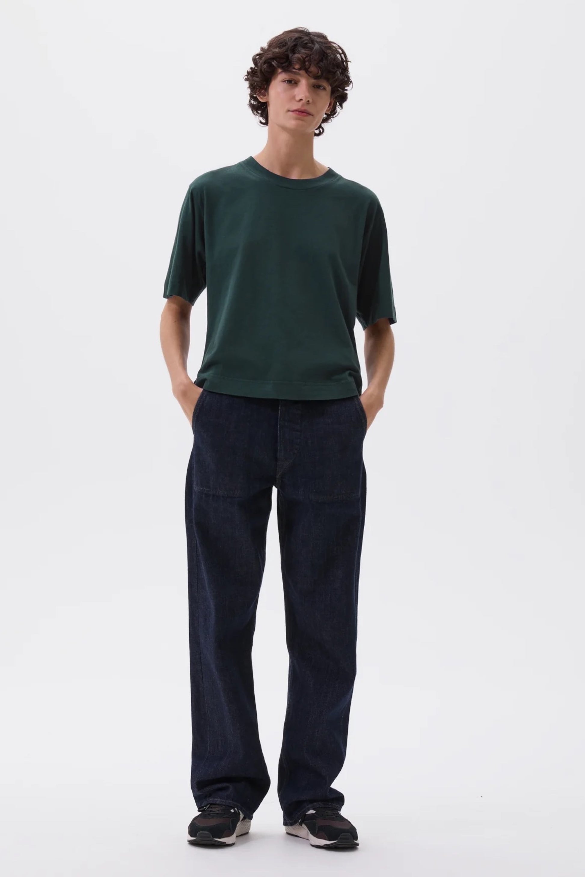 Margaret Howell - MHL. Simple T-Shirt Organic Cotton Linen Jersey (Algae)