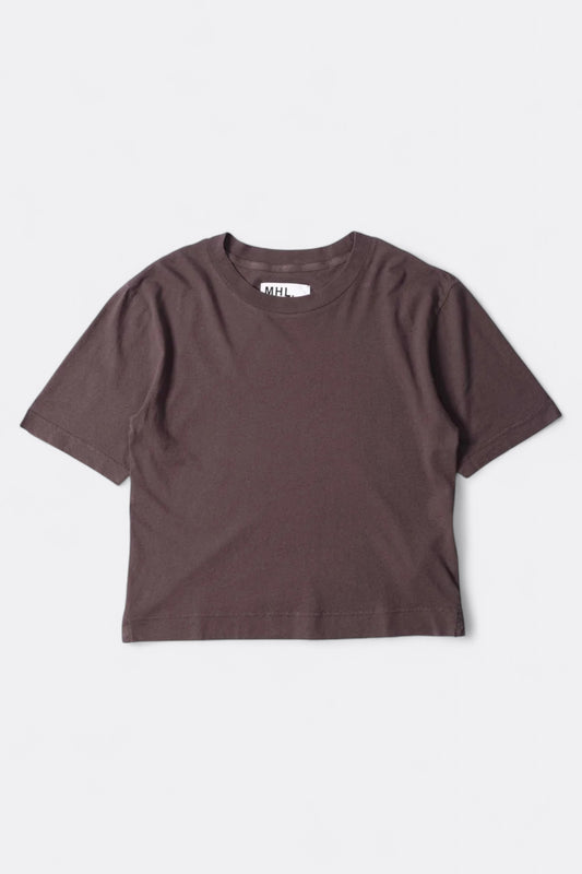 Margaret Howell - MHL. Simple T-Shirt Organic Cotton Linen Jersey (Grape)
